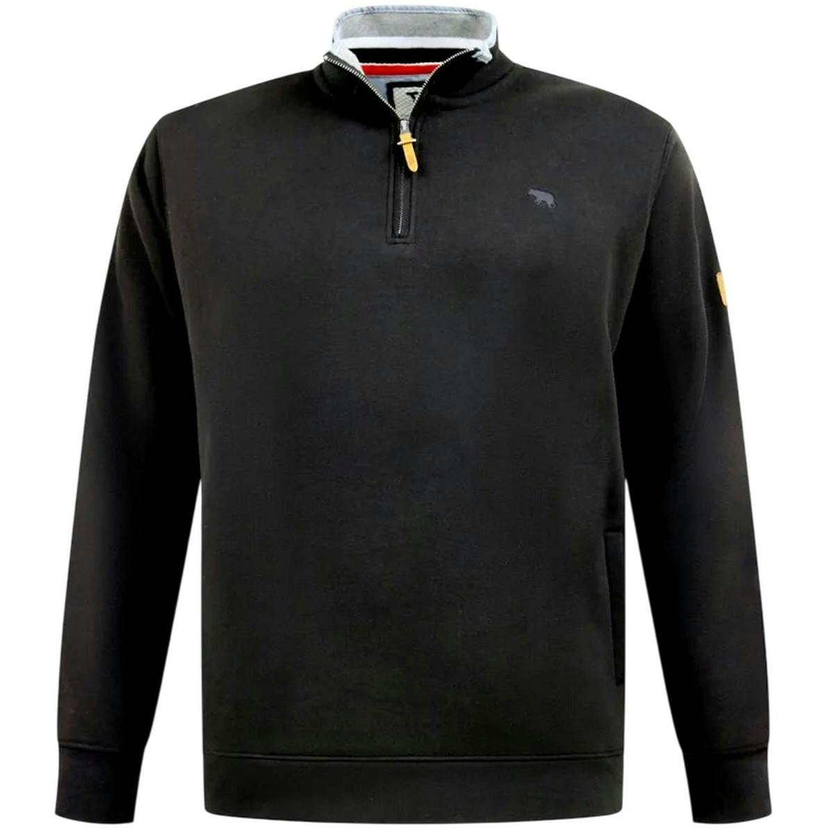 Duke Men's Black D555 Russel Quarter Zip Kingsize Fleece Top - 8XL