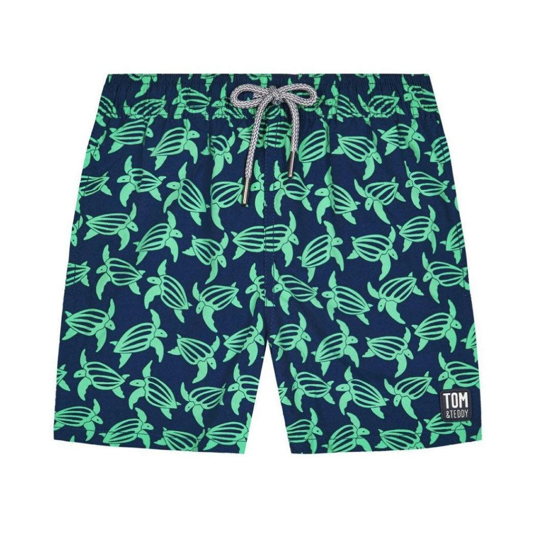 Tom & Teddy Green Navy & Turtles - 1-2