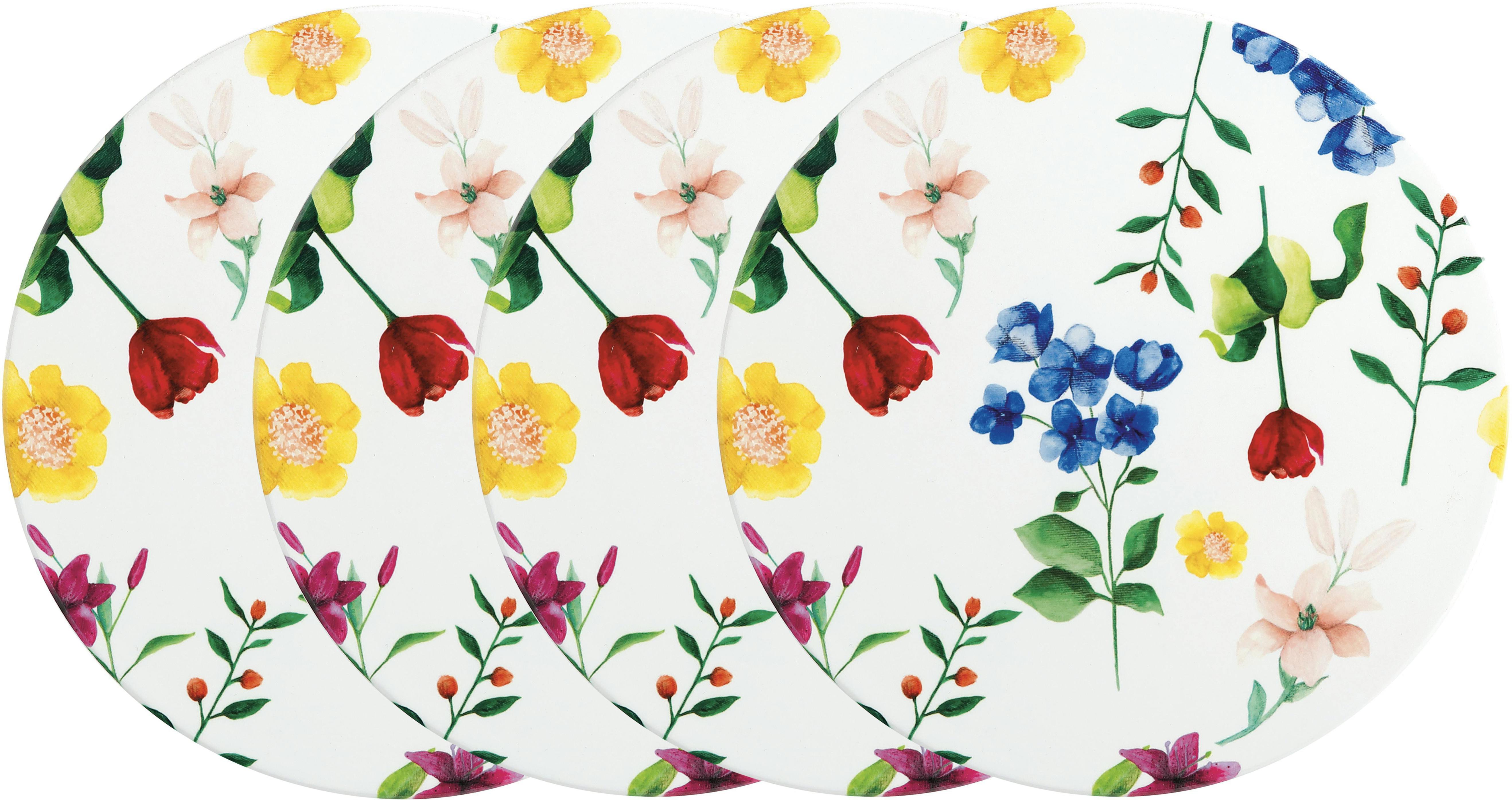 Rackhams White Tea's & C's Contessa Pack Of 4 Coasters - Clay - Placemats And Coasters