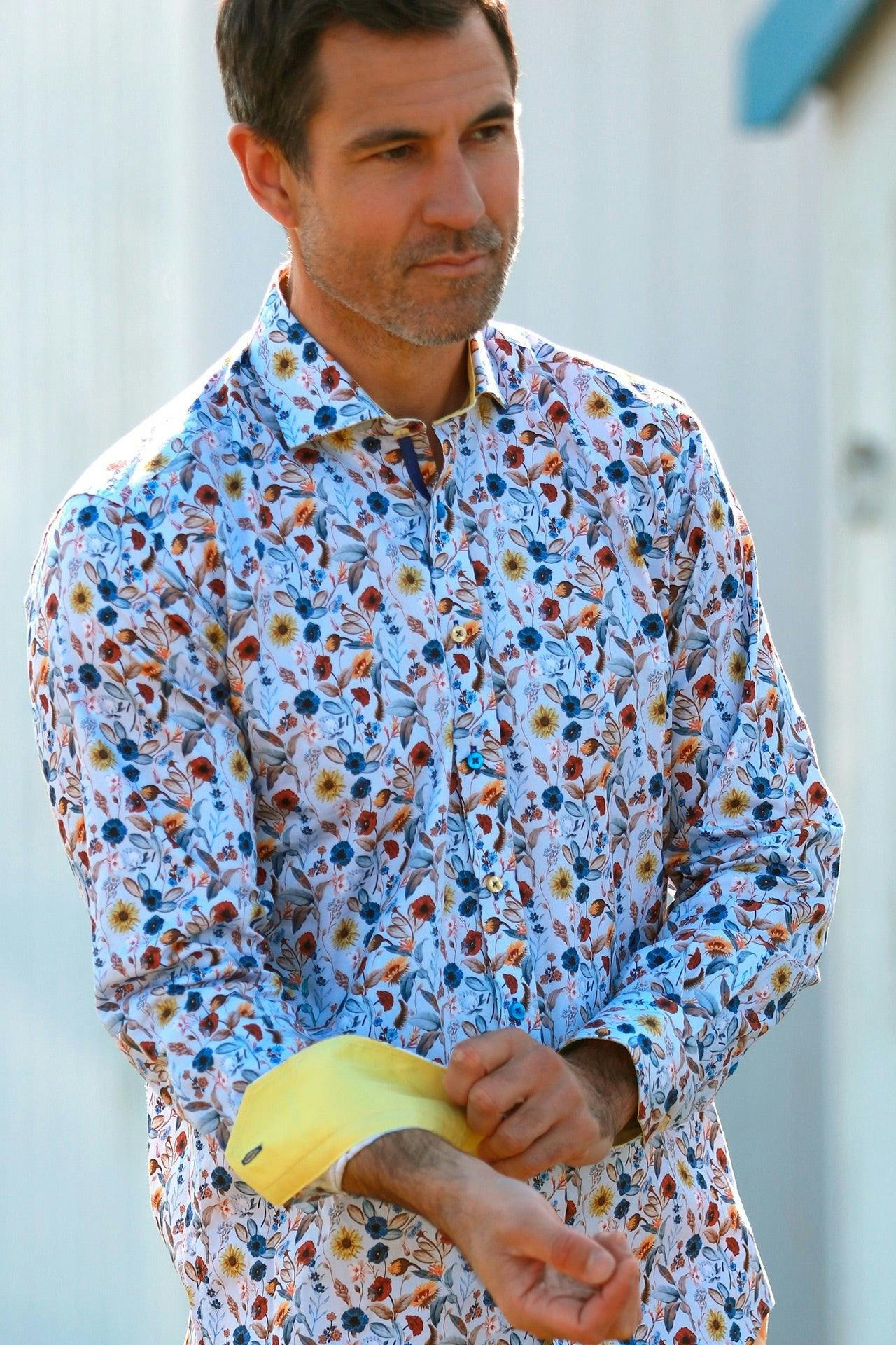 Claudio Lugli Men's White The Midsummer Print Shirt - Image 2