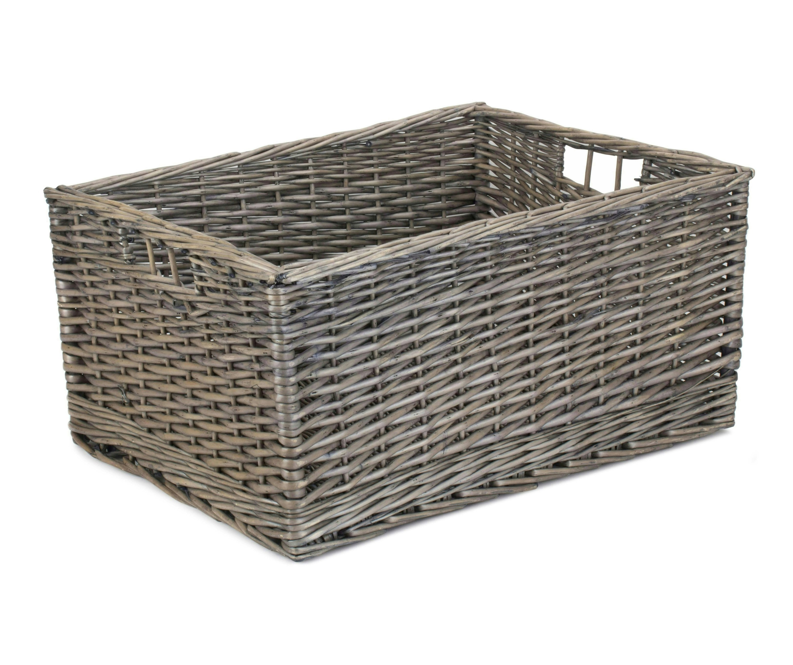 Red Hamper Jumbo Antique Wash Wicker Storage Basket - Antique Wash
