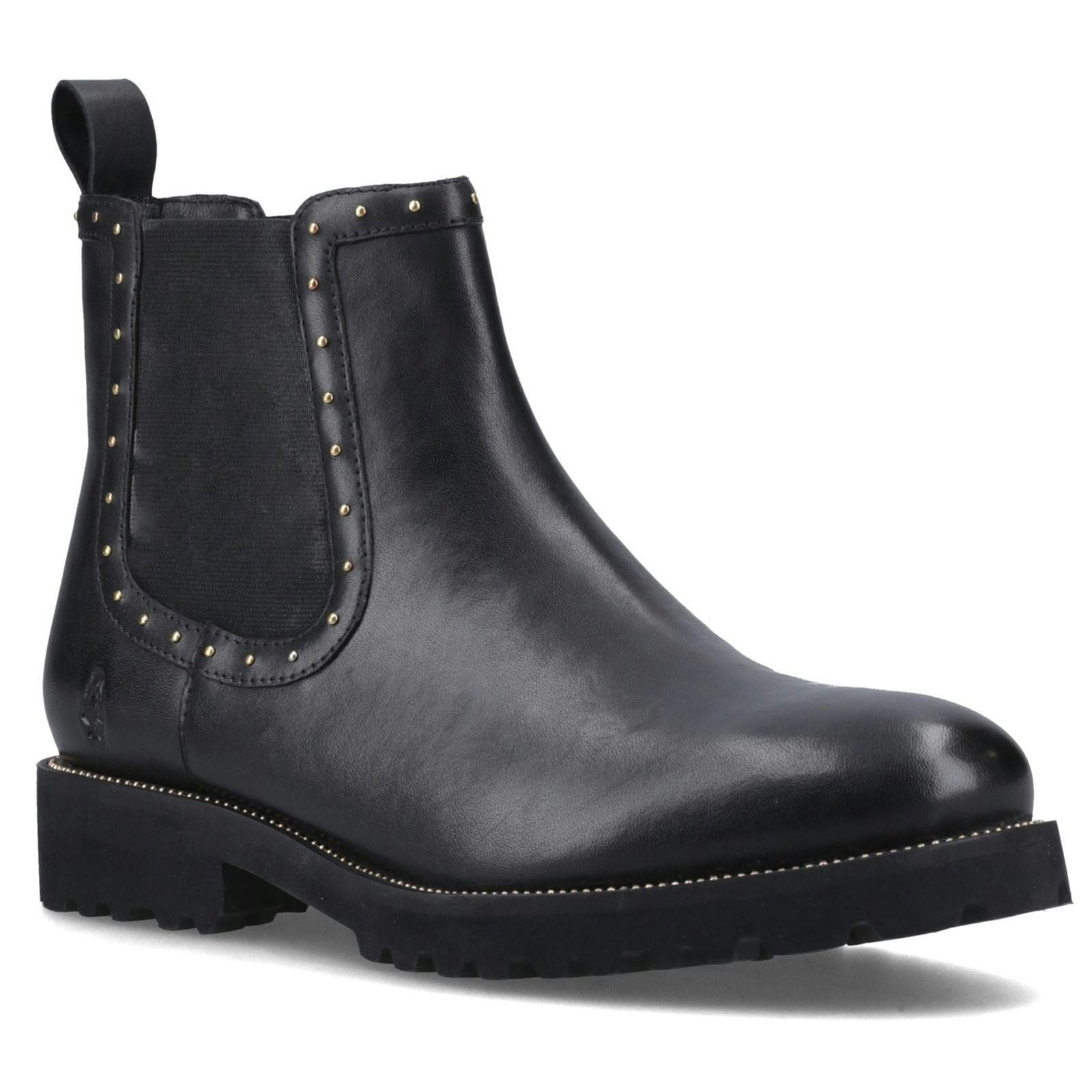 Hush Puppies Women's Black Gwyneth Leather Flat Chelsea Boots - Size 8