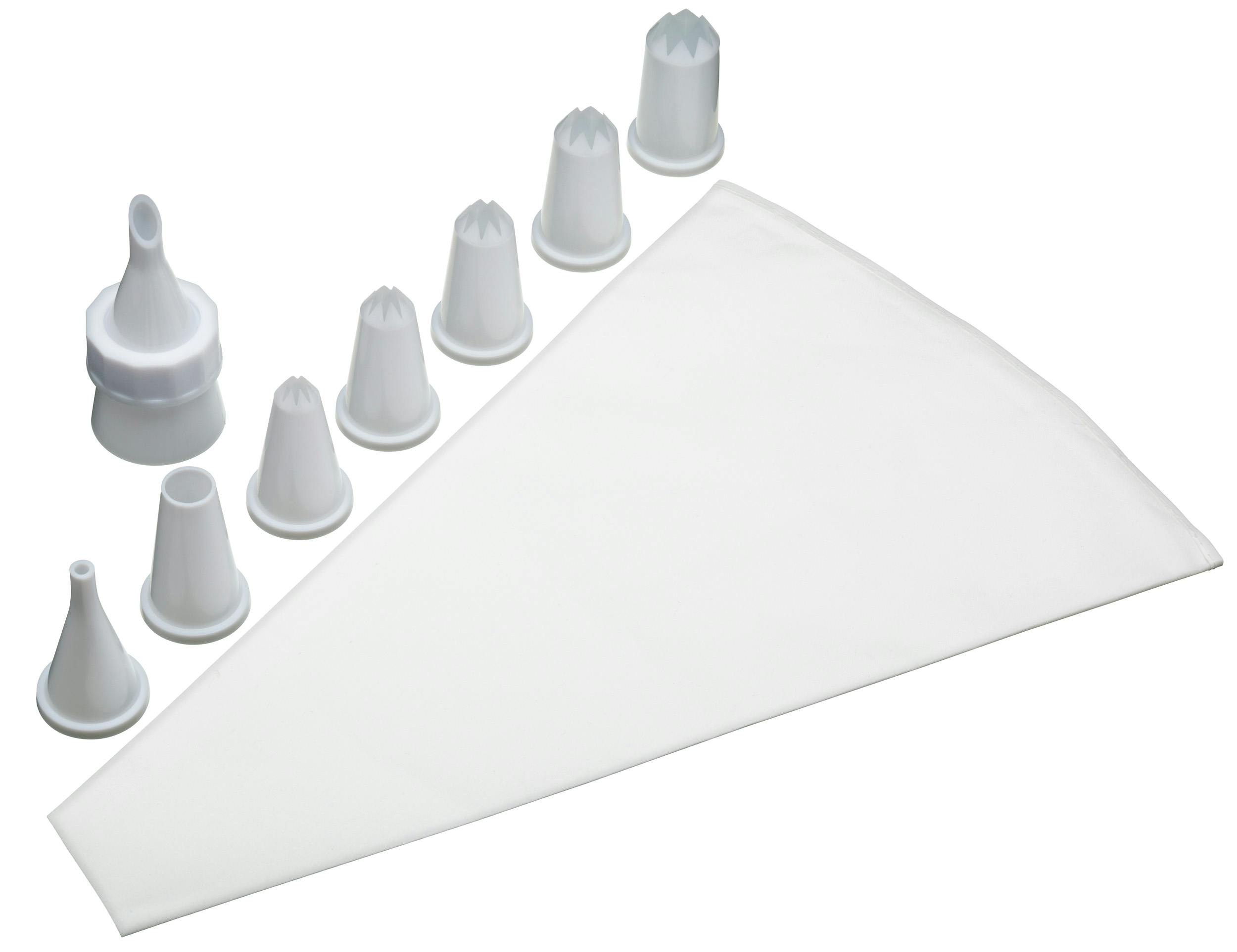 Kitchencraft White Sweetly Does It Plastic Piping Set With 8 Nozzles - Plastic - Cake Decorating