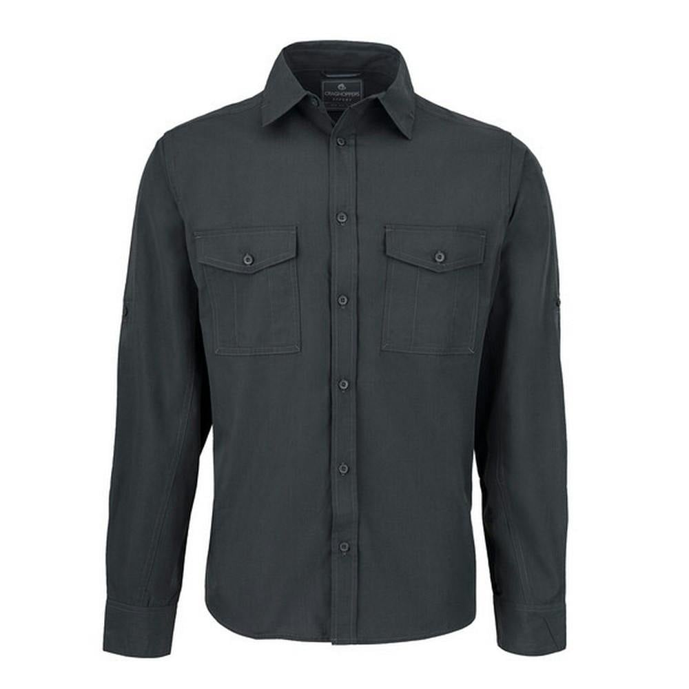 Craghoppers Men's Grey Expert Kiwi Shirt - Carbon - S - Carbon - 65% Polyester/35% Cotton