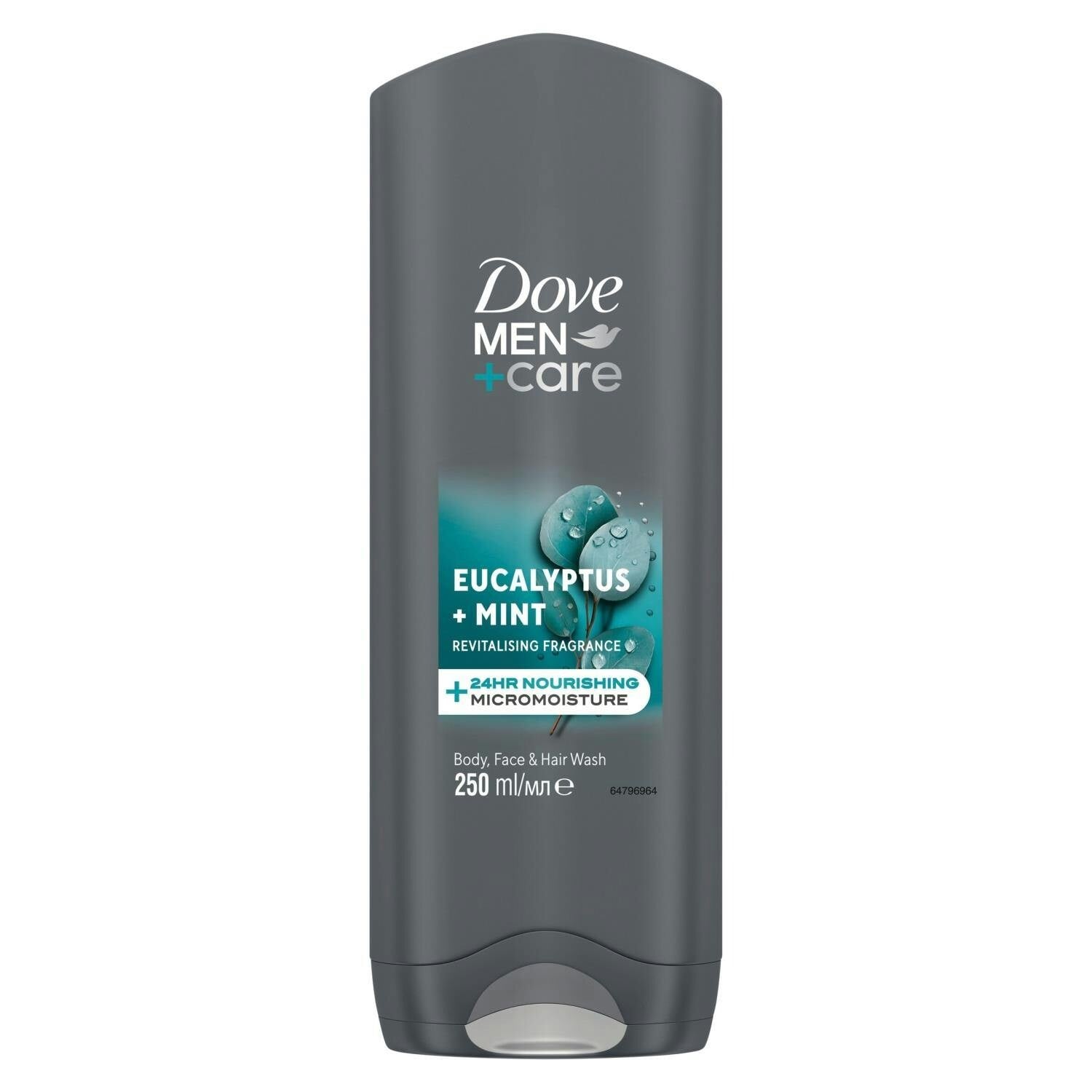 Dove Men+Care Men's Dove +Care Eucalyptus + Mint 3-In-1 Hair, Face And Body Wash 12X 250 Ml