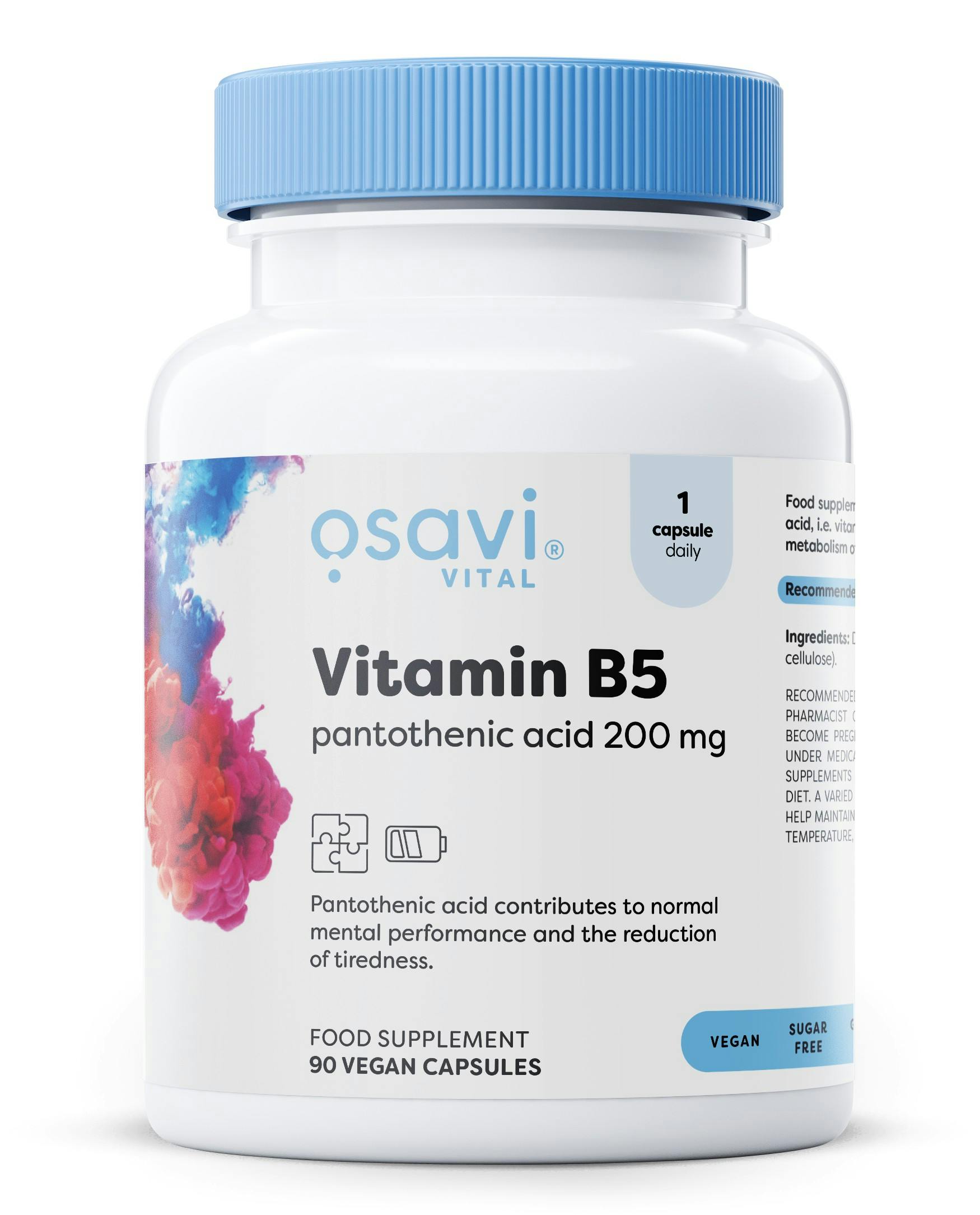 Osavi Vitamin B5 Pantothenic Acid, 200Mg - 90 Vegan Caps - Image 5