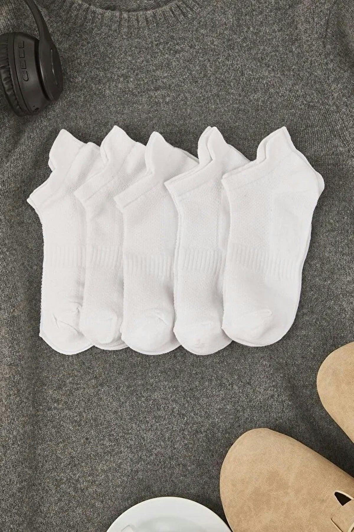 Wovcor 5-Pack Cotton Knit Sports Yoga Socks - Multi - One Size