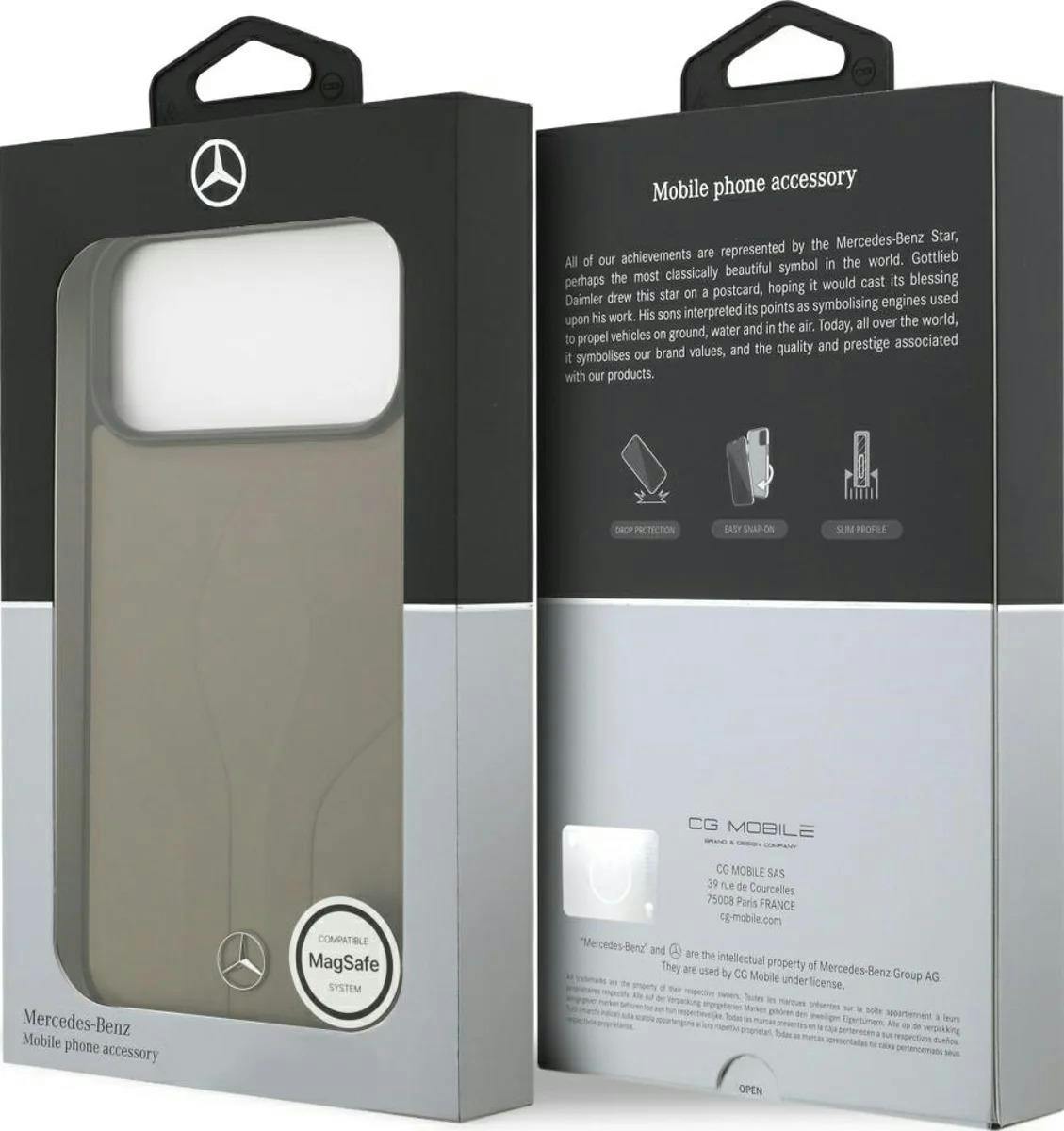 Mercedes Leather The Move Case With Magsafe For Iphone 17 Pro Max 6.9" Taupe - Mehmp17x25rolaut