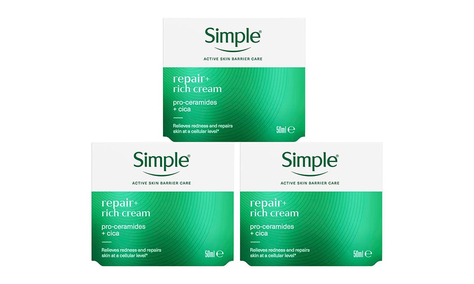 Simple White Repairing Face Cream 3X50ml Sensitive Skin In | : 50Ml - Image 4
