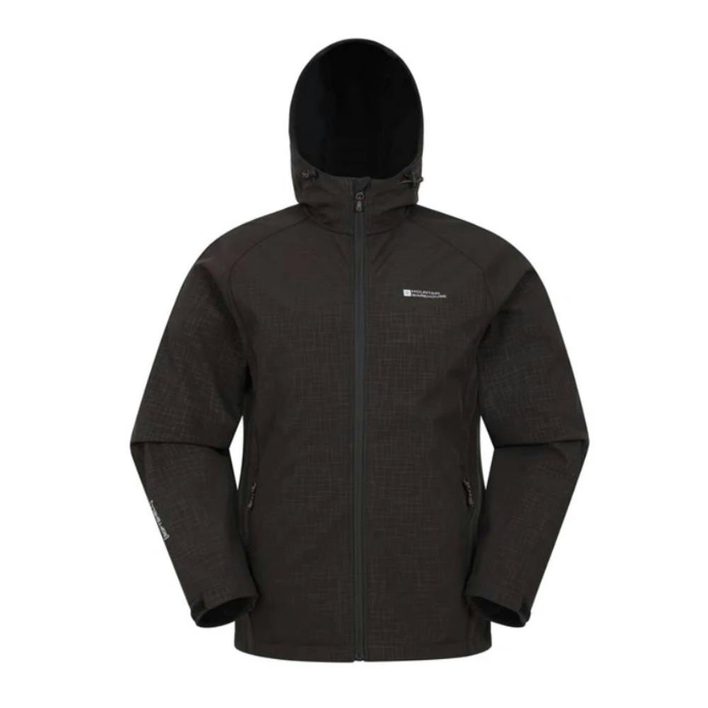 Mountain Warehouse Men's Exodus Showerproof Soft Shell Jacket - Charcoal - Xl - Charcoal - 96% Polyester/4% Elastane