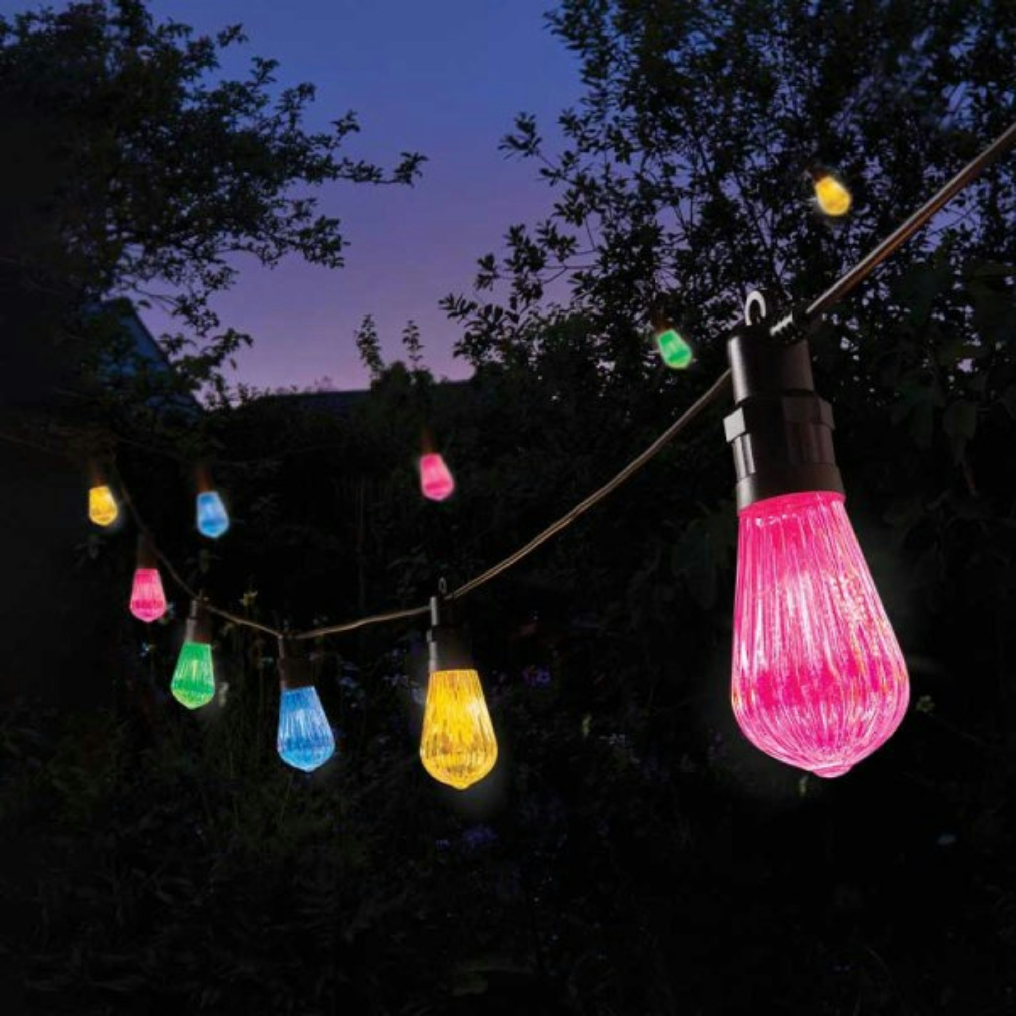 Samuel Alexander Light 9.5M Set Of 20 Connectable Fluted Festoon String S With Multi-Coloured Leds