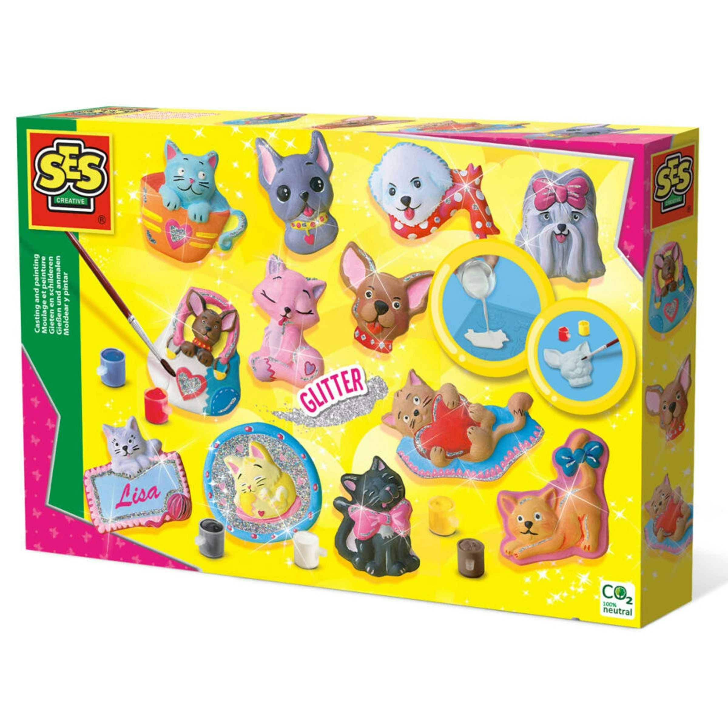 Ses Creative Silver Casting And Painting- Cats And Dogs