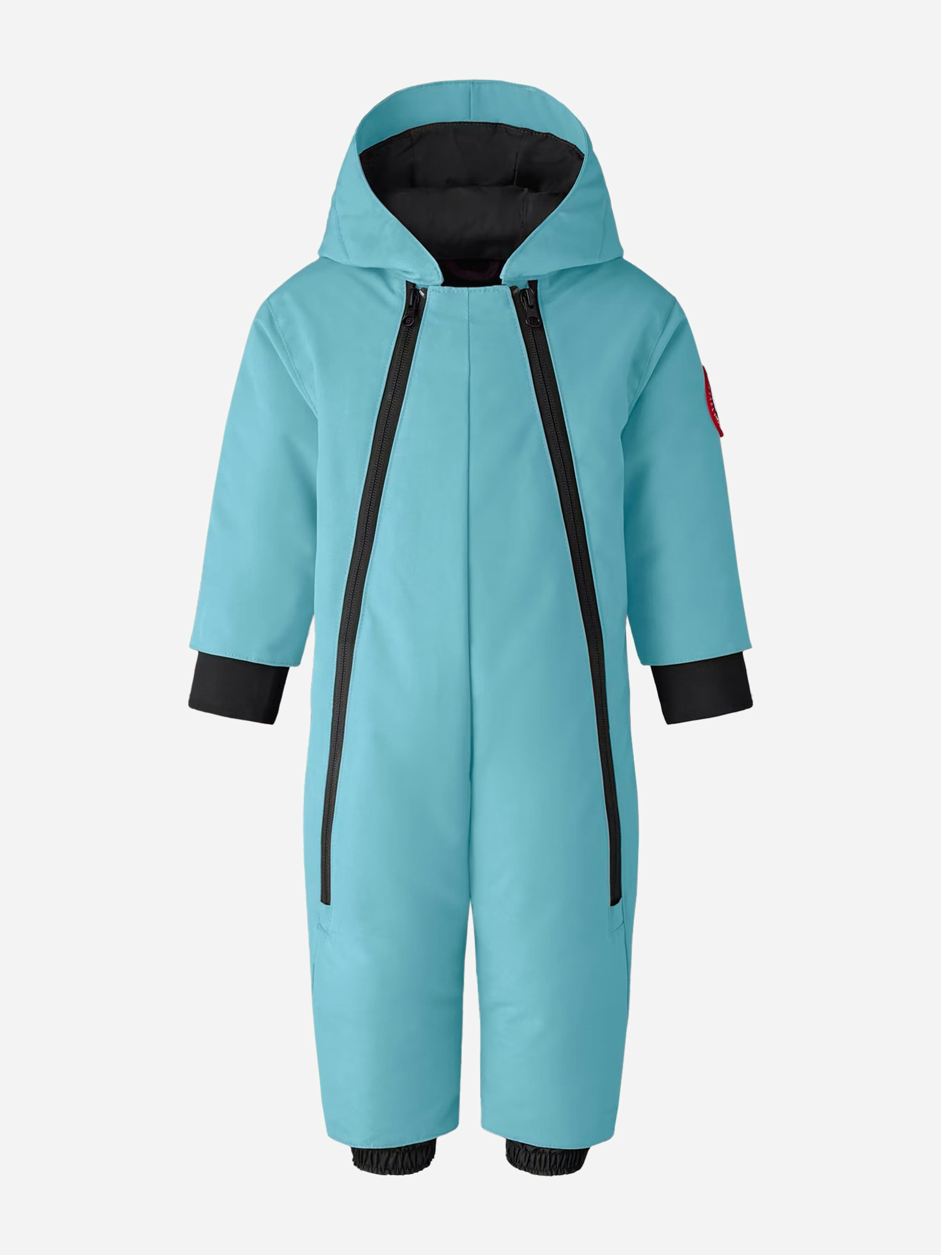 Canada Goose Blue Baby Down Padded Lamb Snowsuit In - 12 - 18 Mths