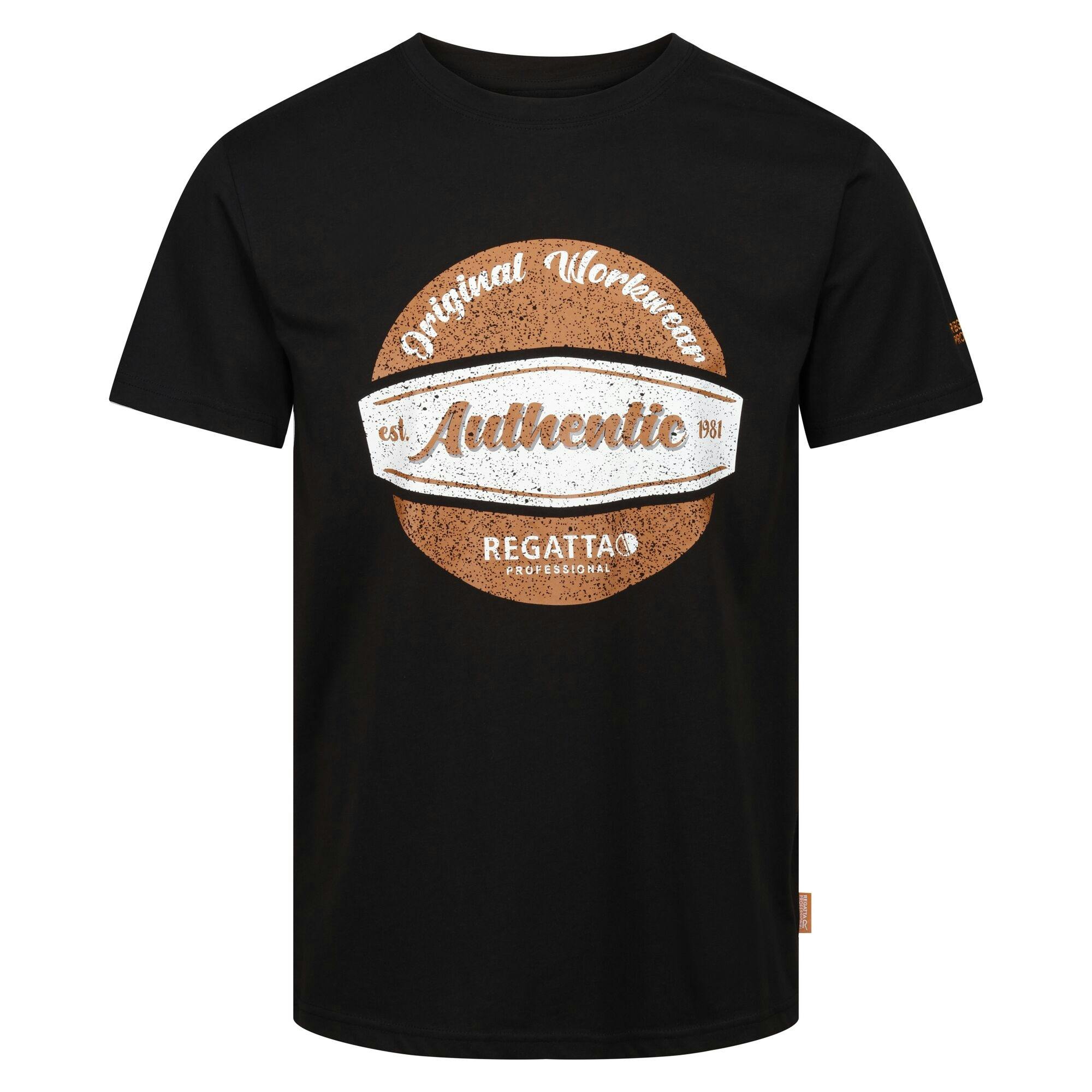 Regatta Men's Black Professional Cotton T-Shirt - Xxl - 100% Cotton