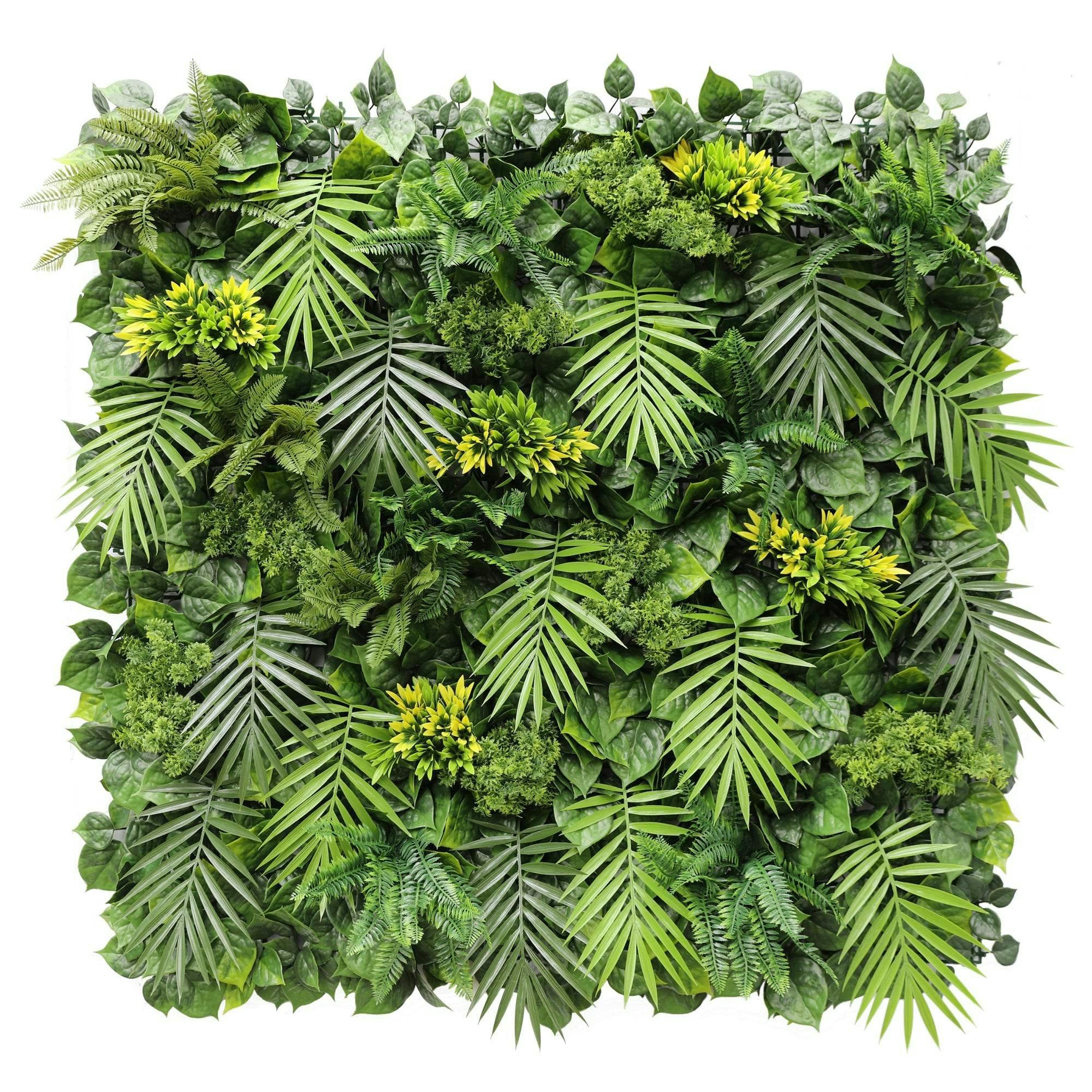 True Products Green Premium Artificial Plants Wall Panel 1M X 1M - Eden