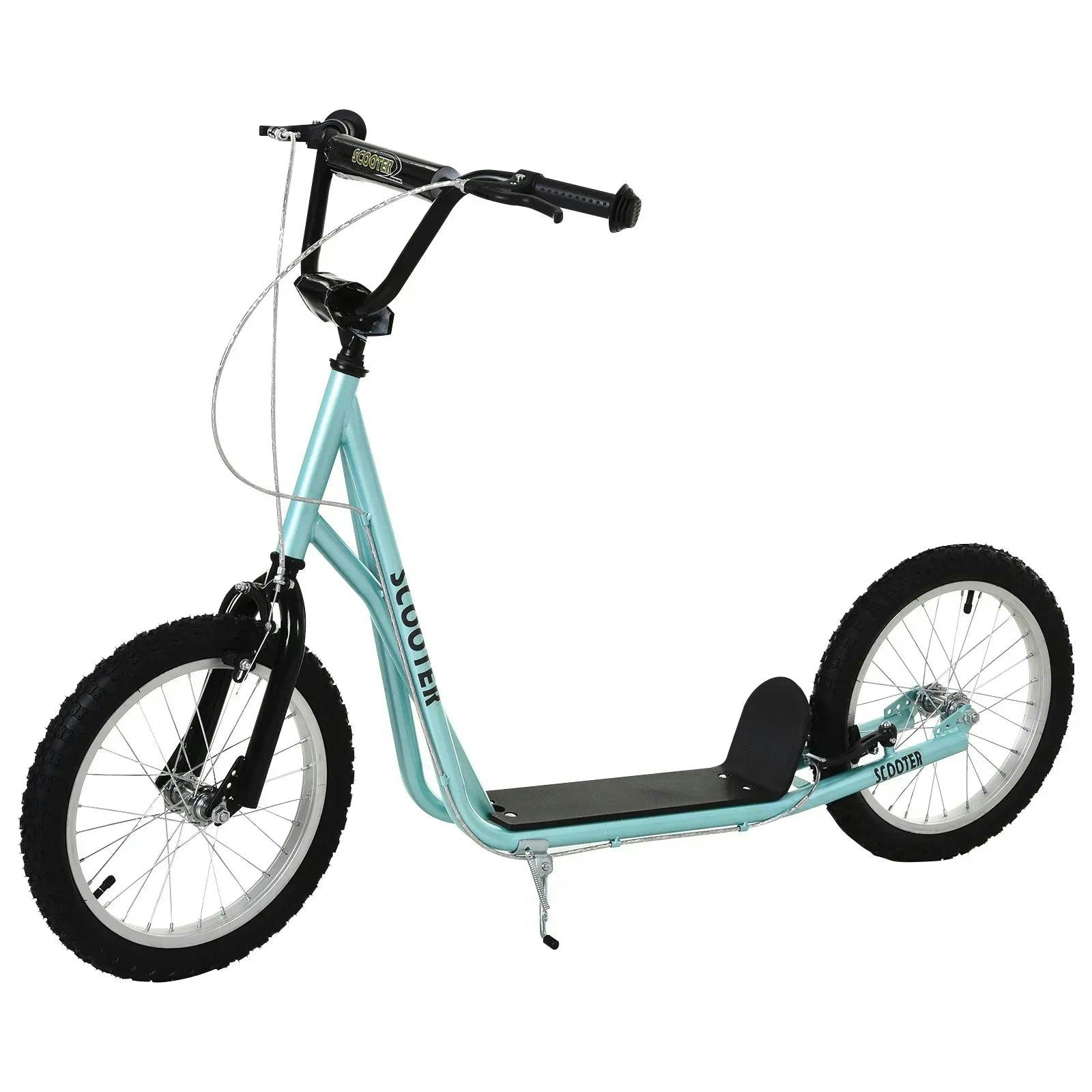 Homcom Boys Blue 371-021Bu Kick Scooters For Kids With Adjustable Height, Anti-Slip Deck, Dual Brakes, Rubber Tyres, For And Girls Aged 5+ Years Old - Image 7