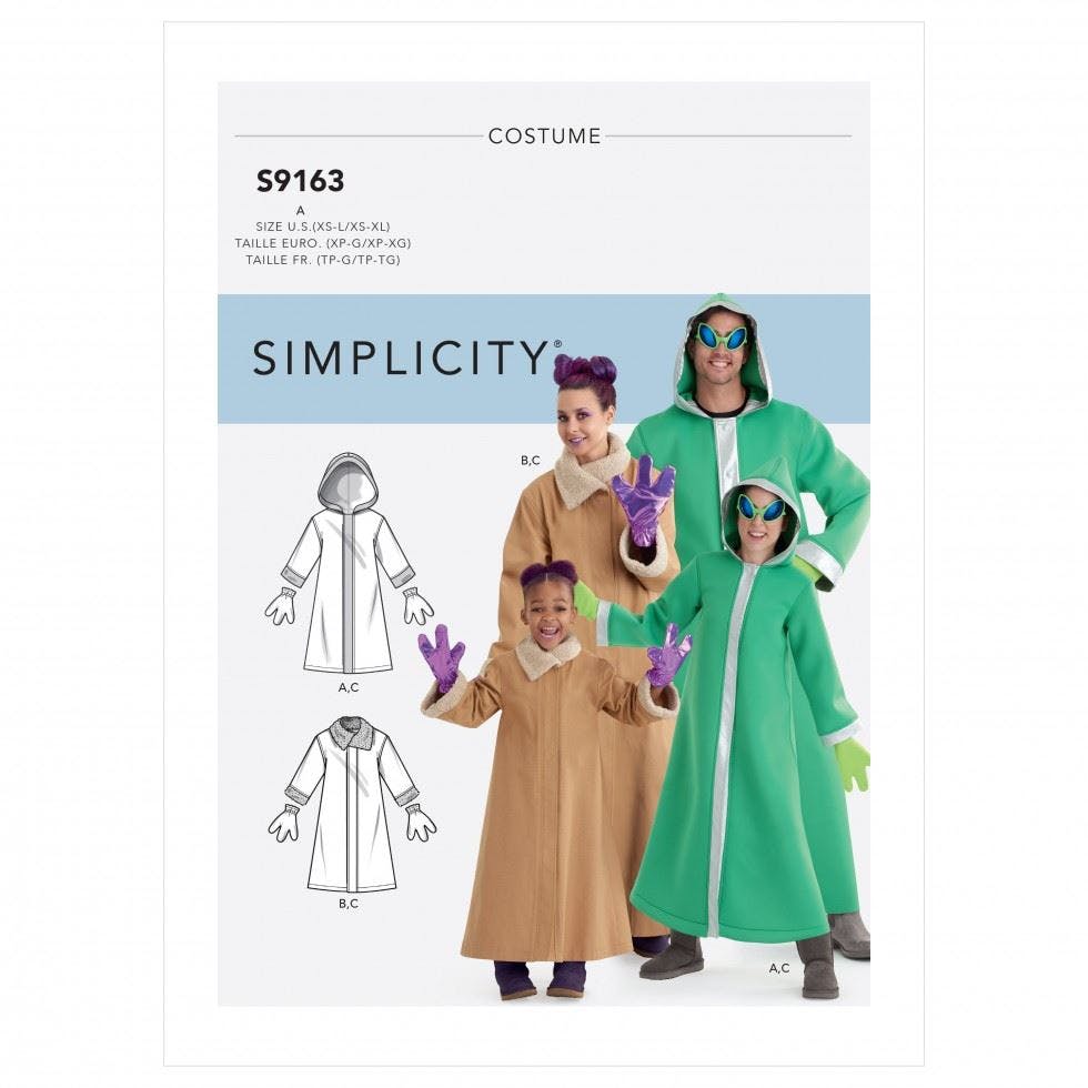 Simplicity Boys Sewing Pattern 9163, Costumes For Kids, Teenagers, Men, Women, A (Xs - L / Xs - Xl) - Intermediate - A (Xs - L / Xs - Xl)