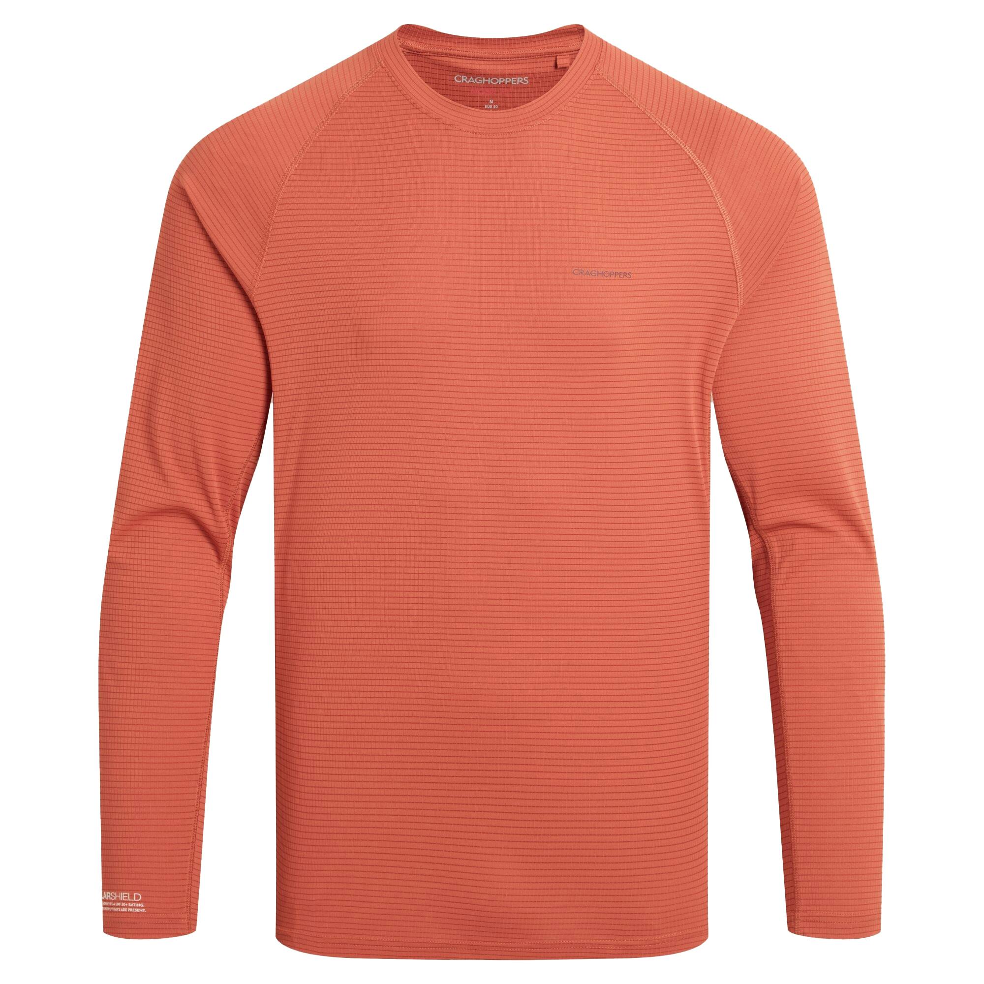 Craghoppers Men's Dark Solarshield+ Nosilife Long-Sleeved T-Shirt - Sahara - L - Sahara - 100% Recycled Polyester