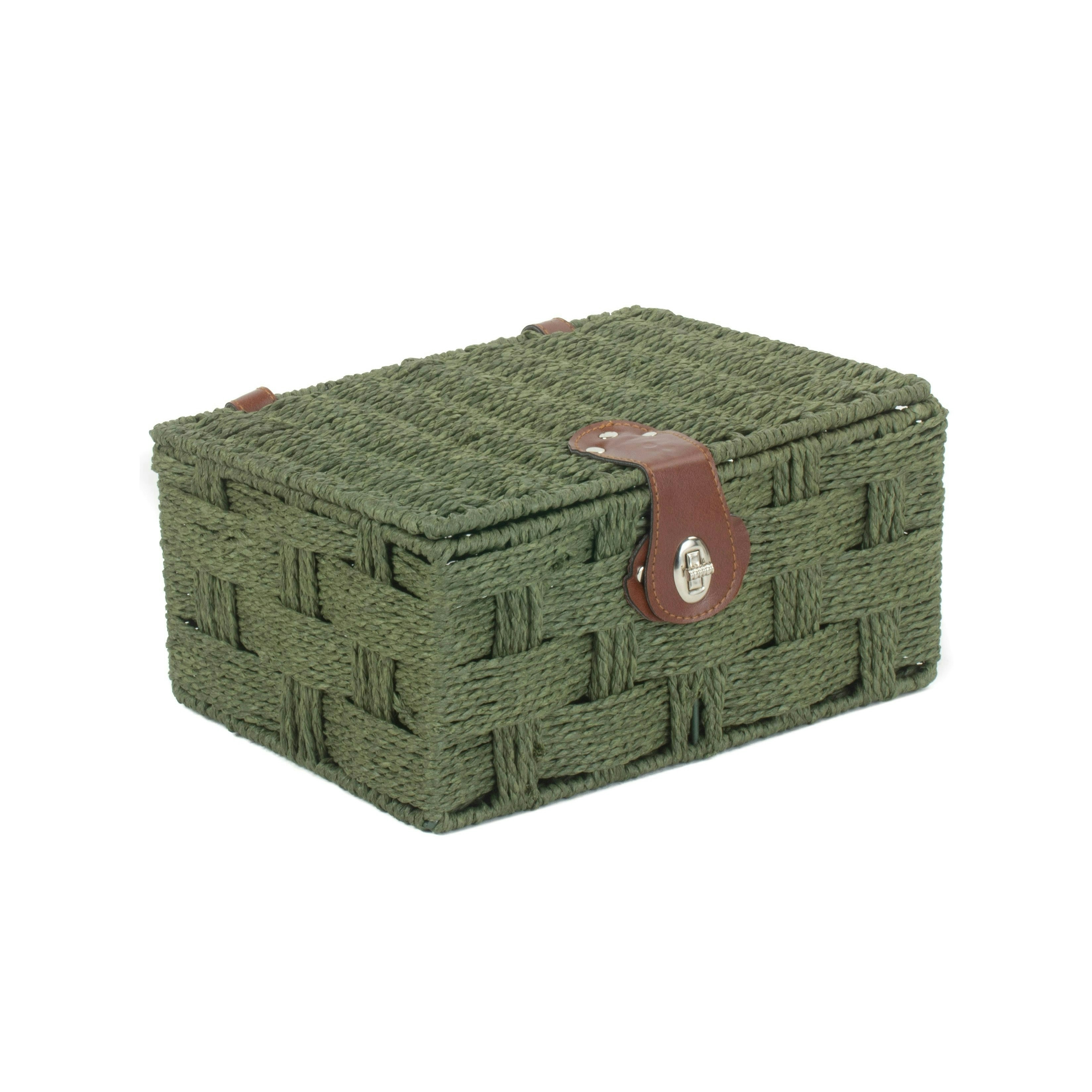 Rackhams Green Twisted Paper Storage Basket - Small