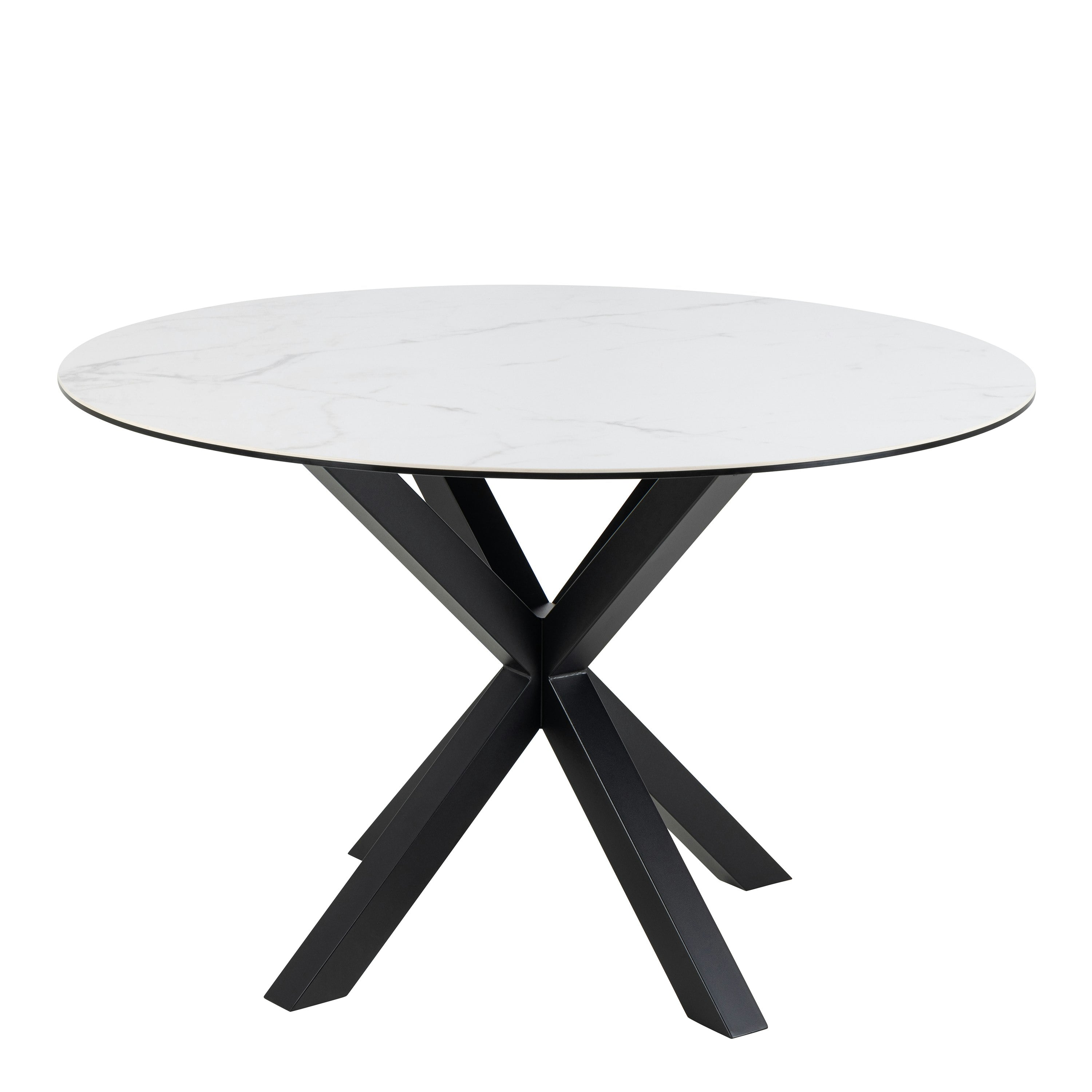 Furniture To Go Heaven Round Dining Table With Ceramic White Top - White - Image 4