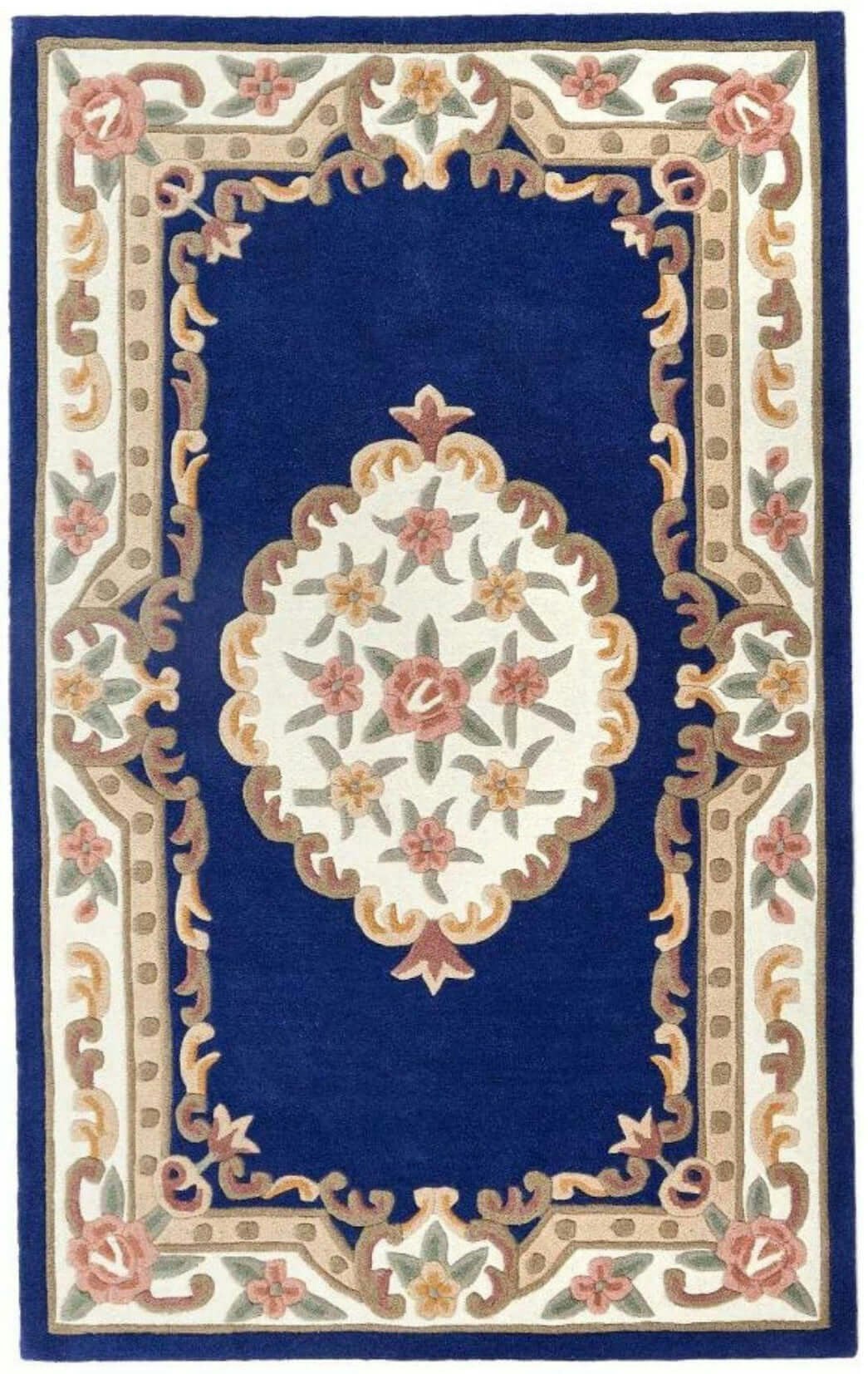 The Rugs Shensi Navy Medallion Rug - 150X240 Cm