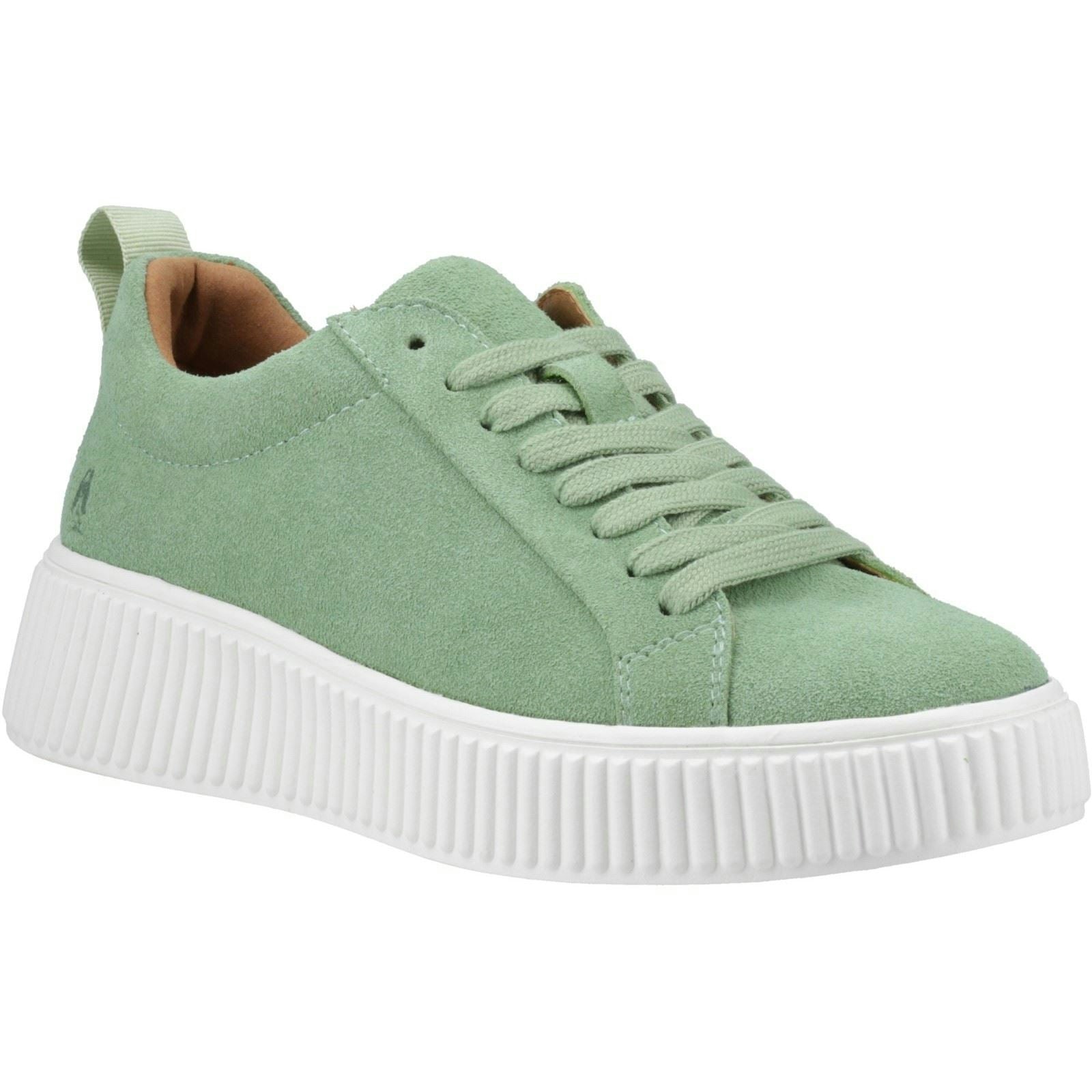 Hush Puppies Women's Green Harlow Suede Suede Trainers - Size 8