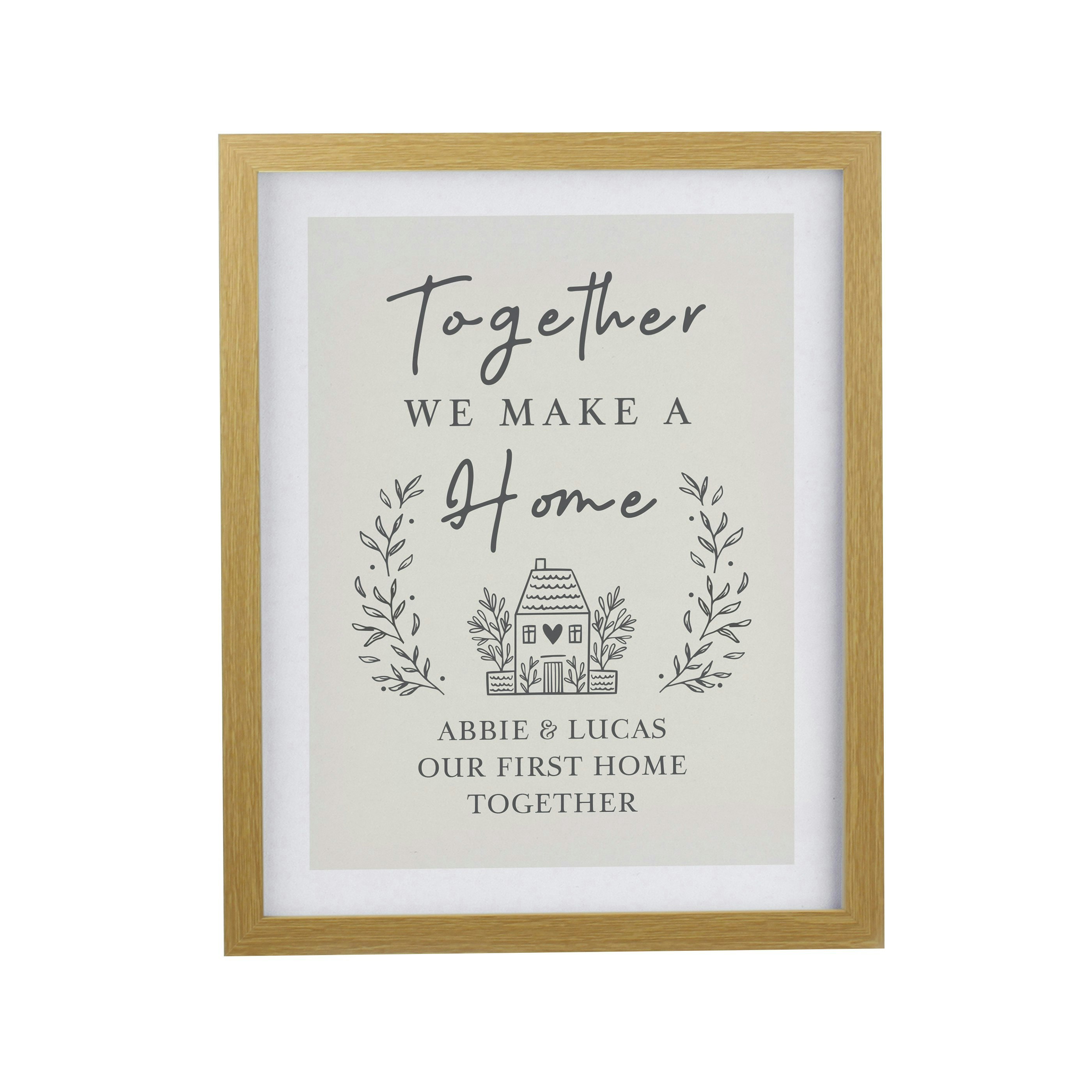 Personalised Memento Company Personalised Home Oak Poster Frame