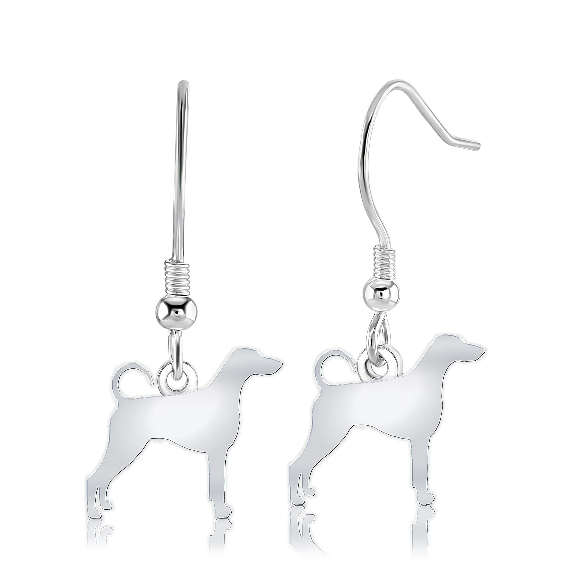 Mylee London Silver Dobermann Silhouette Earrings - Yes - Hook