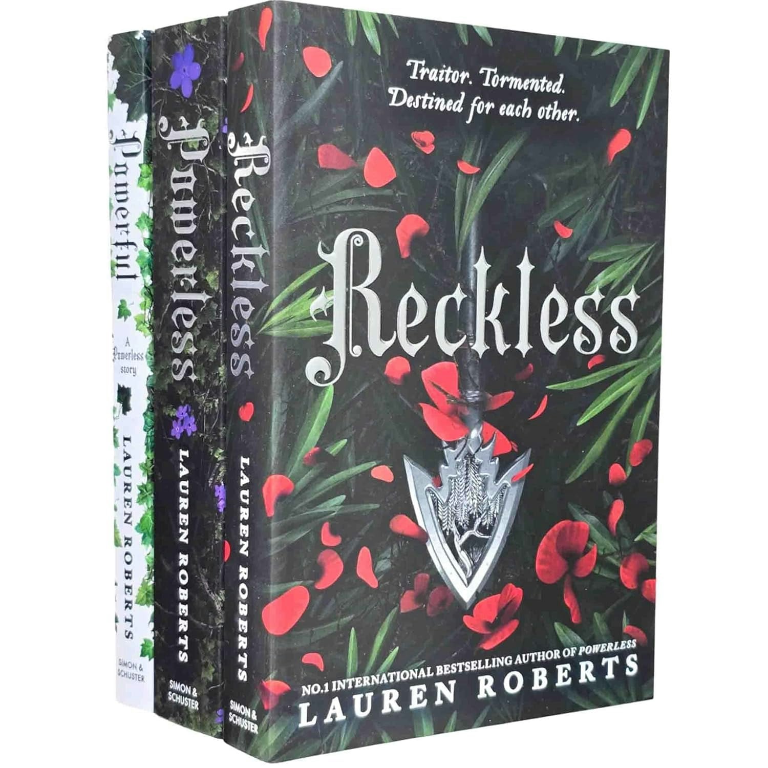 Simon & Schuster Ltd Gray Lauren Roberts Powerless Trilogy Collection 3 Books Set (Powerless, Powerful & Reckless)