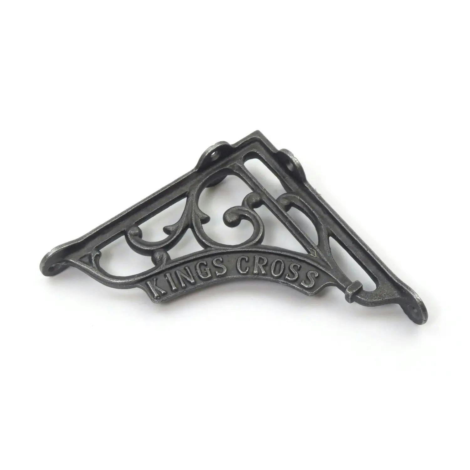 Oakcrafts Pair Of Antique Cast Iron London Kings Cross Shelf Brackets - 125Mm X 125Mm