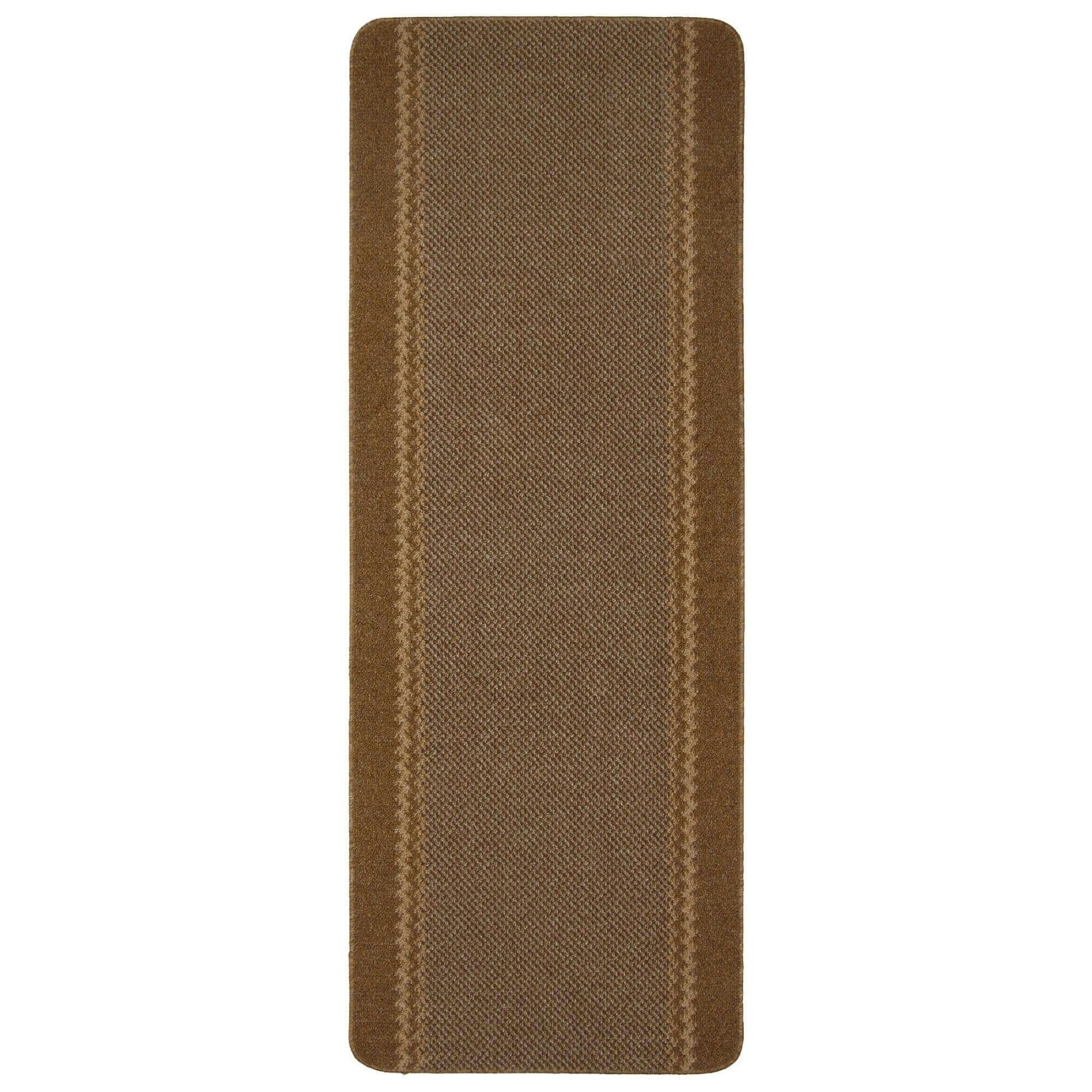 The Rugs Brown Washable Bordered Rug | 116Br - 67X180 Cm