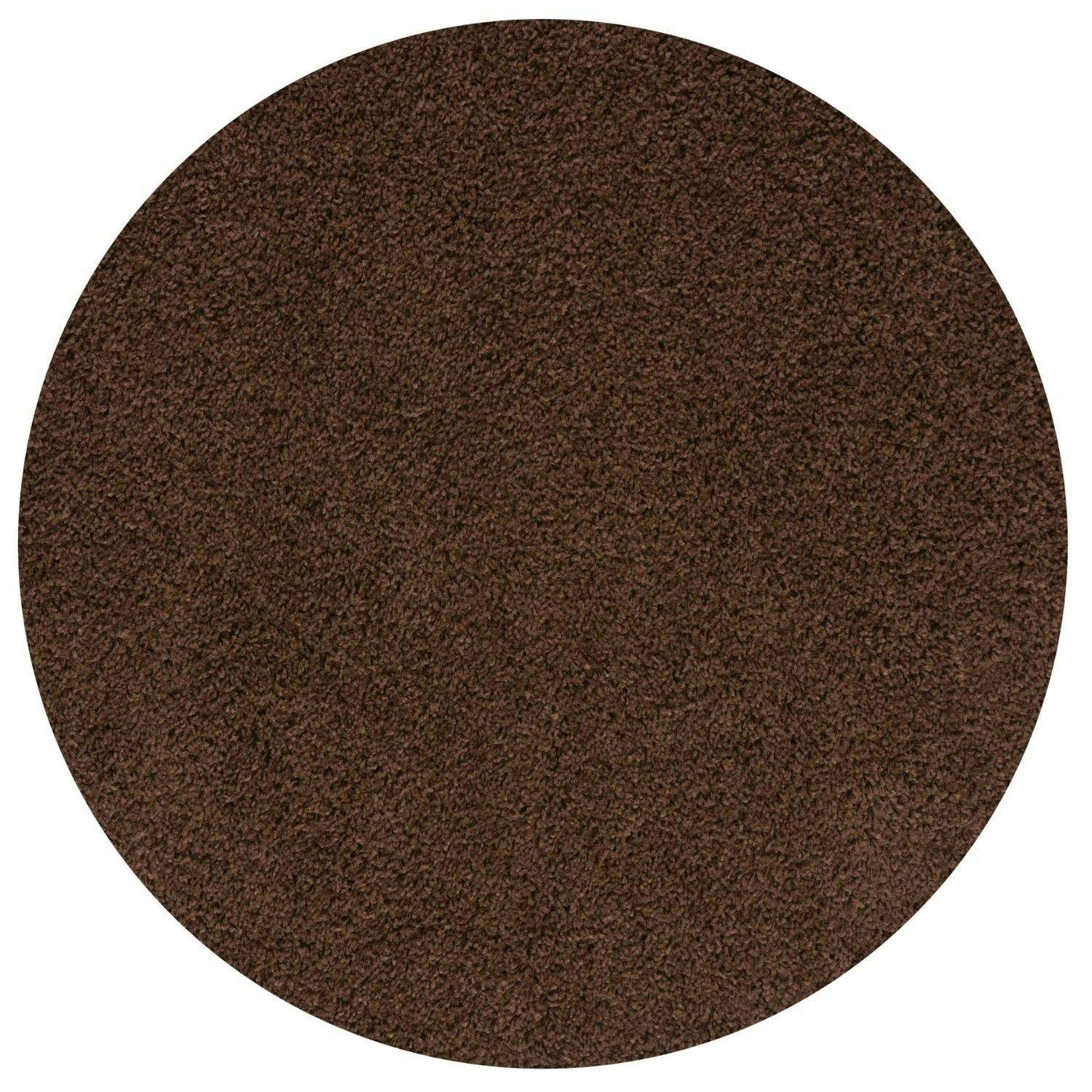 Rackhams Brown Myshaggy Solid Rug - Ø 120 Cm