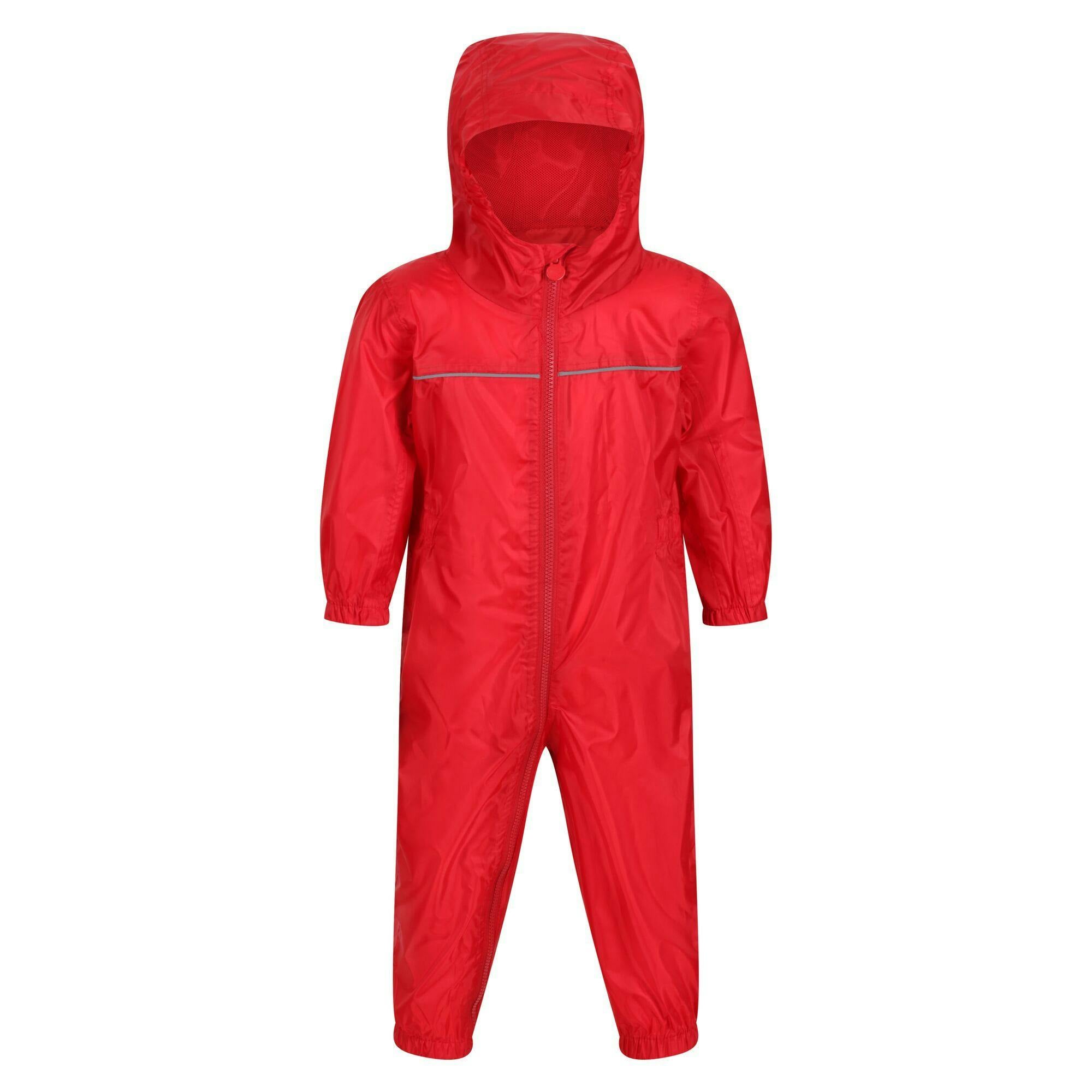 Regatta Paddle All In One Rain Suit for Kids, Red, 48-60 months - Image 3