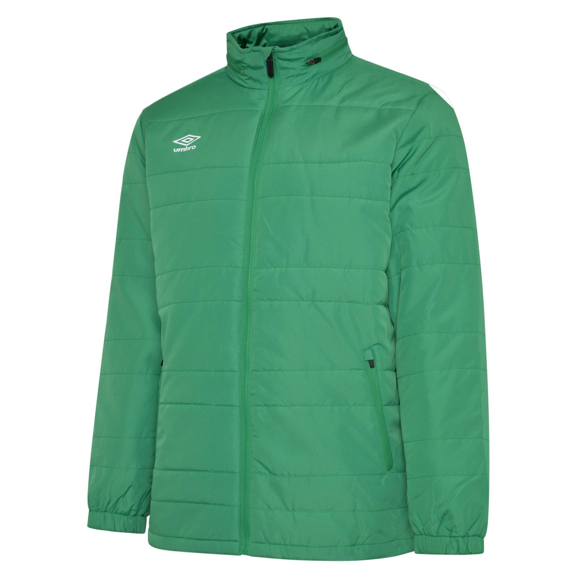 Umbro Childrens/Kids Club Essential Bench Jacket - Emerald - 13 Years - Emerald - 100% Polyester