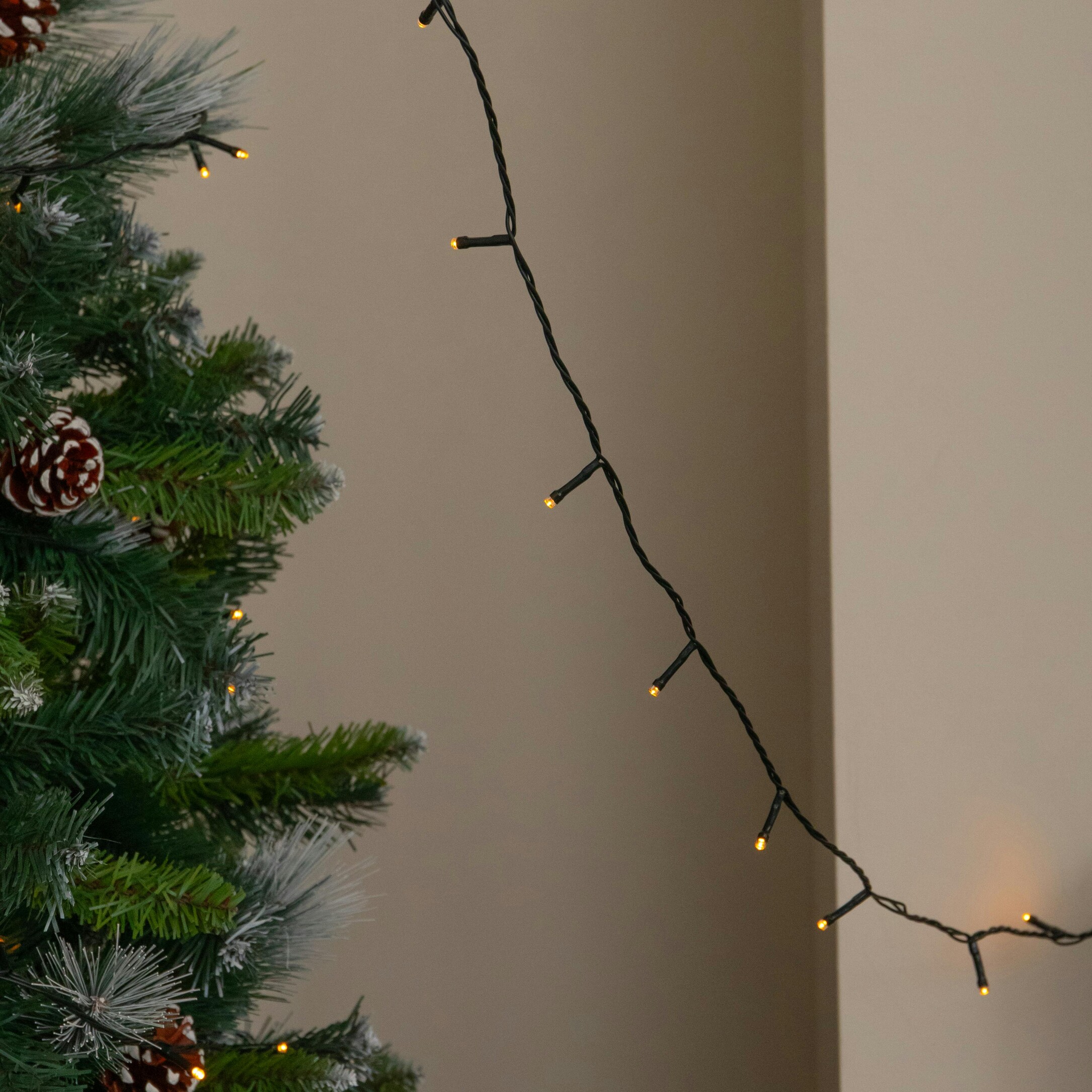 Rackhams White 50M 500 Led Multi-Action Christmas String Lights In Antique