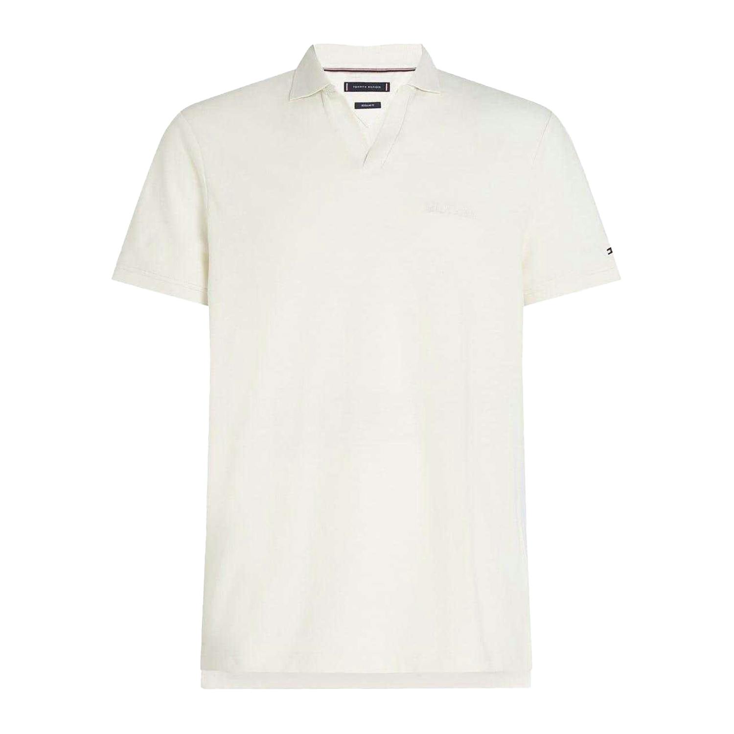 Tommy Hilfiger Men's Ivory Terry Regular Polo Shirt - /Petal - Xl - /Petal - 100% Mixed
