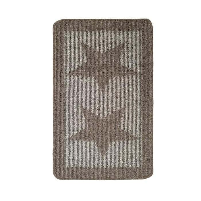 The Rugs Brown Star Washable Mat And Runner - 50X80 Cm