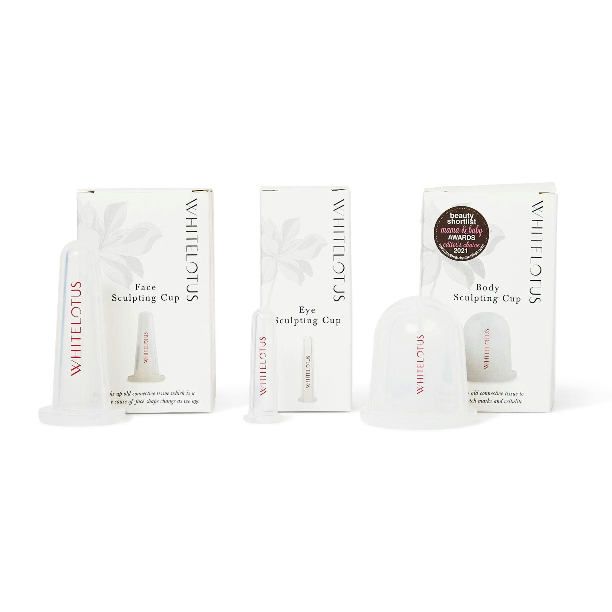 White Lotus Beauty Traditional Chinese Cupping - Eye, Face & Body Sculpting Cup Set