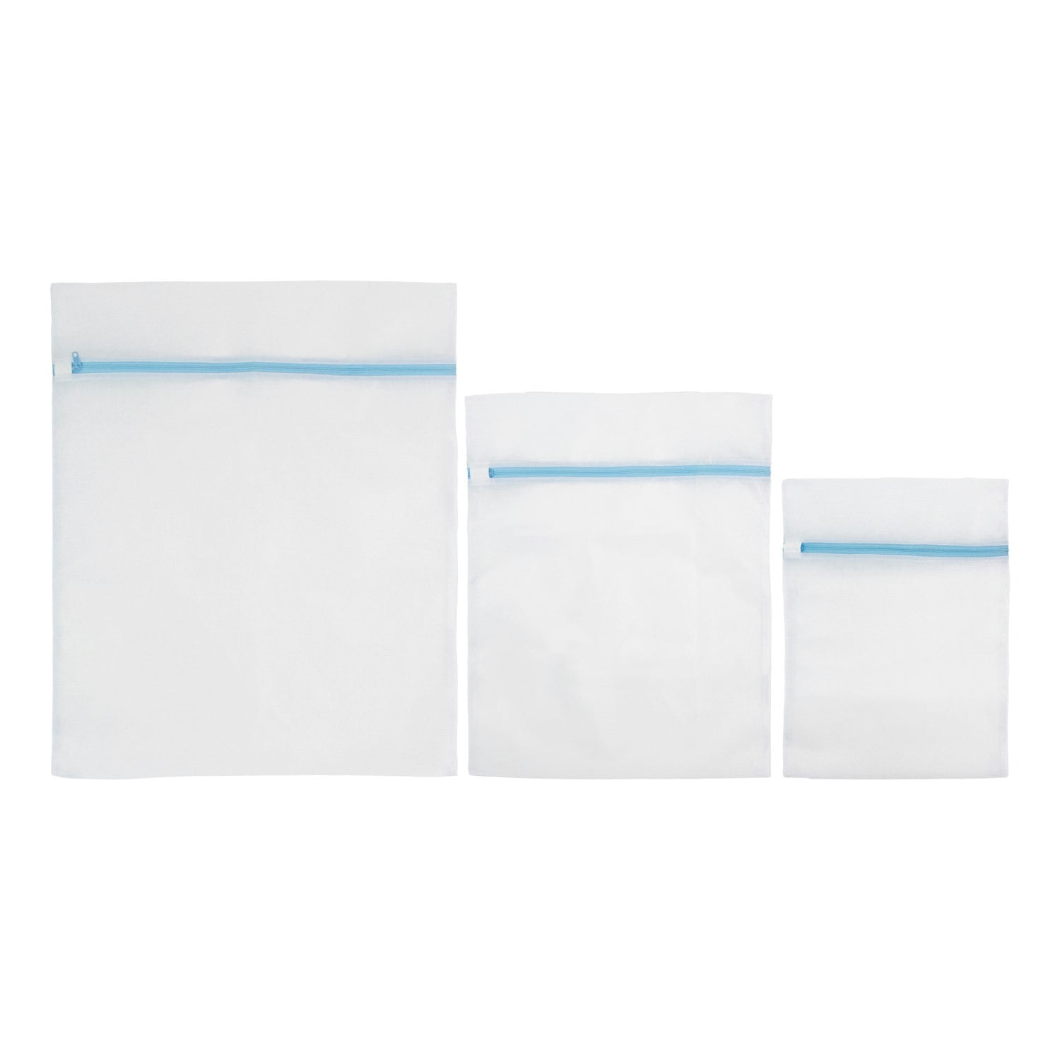 Jvl White Mesh Laundry Wash Bags For Delicates, Set Of 3,