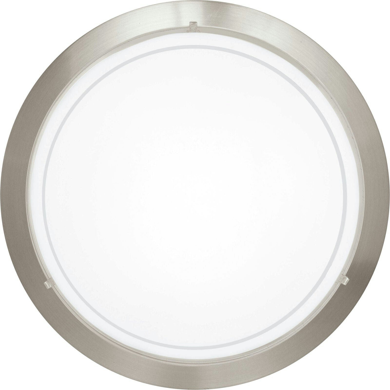Rackhams Light/White Wall Flush Ceiling Satin Nickel Clear Glass Painted Bulb E27 1X60w Size 1