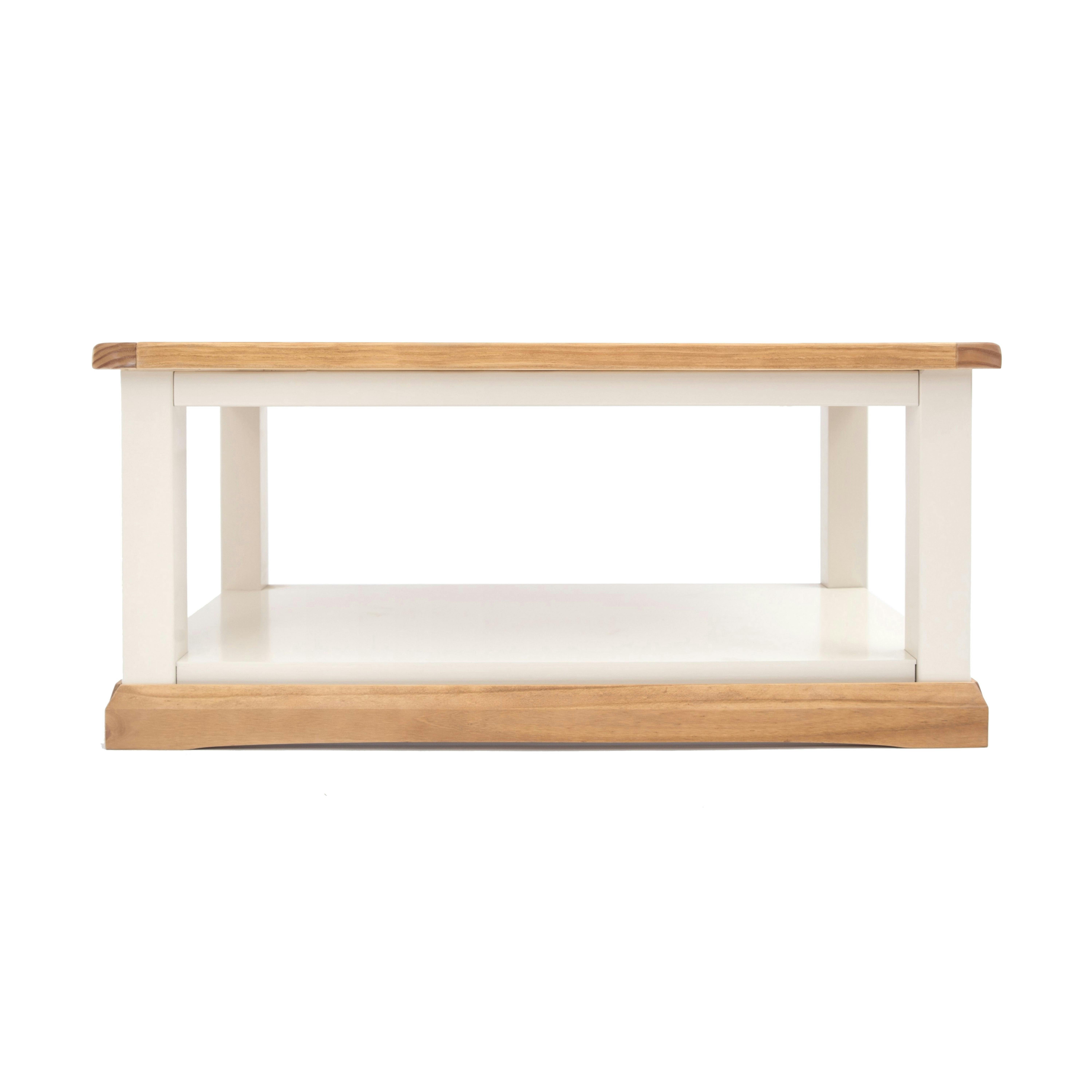 Cabinet Bits White Coffee Table With Shelf - H45 W100 D60cm - Off