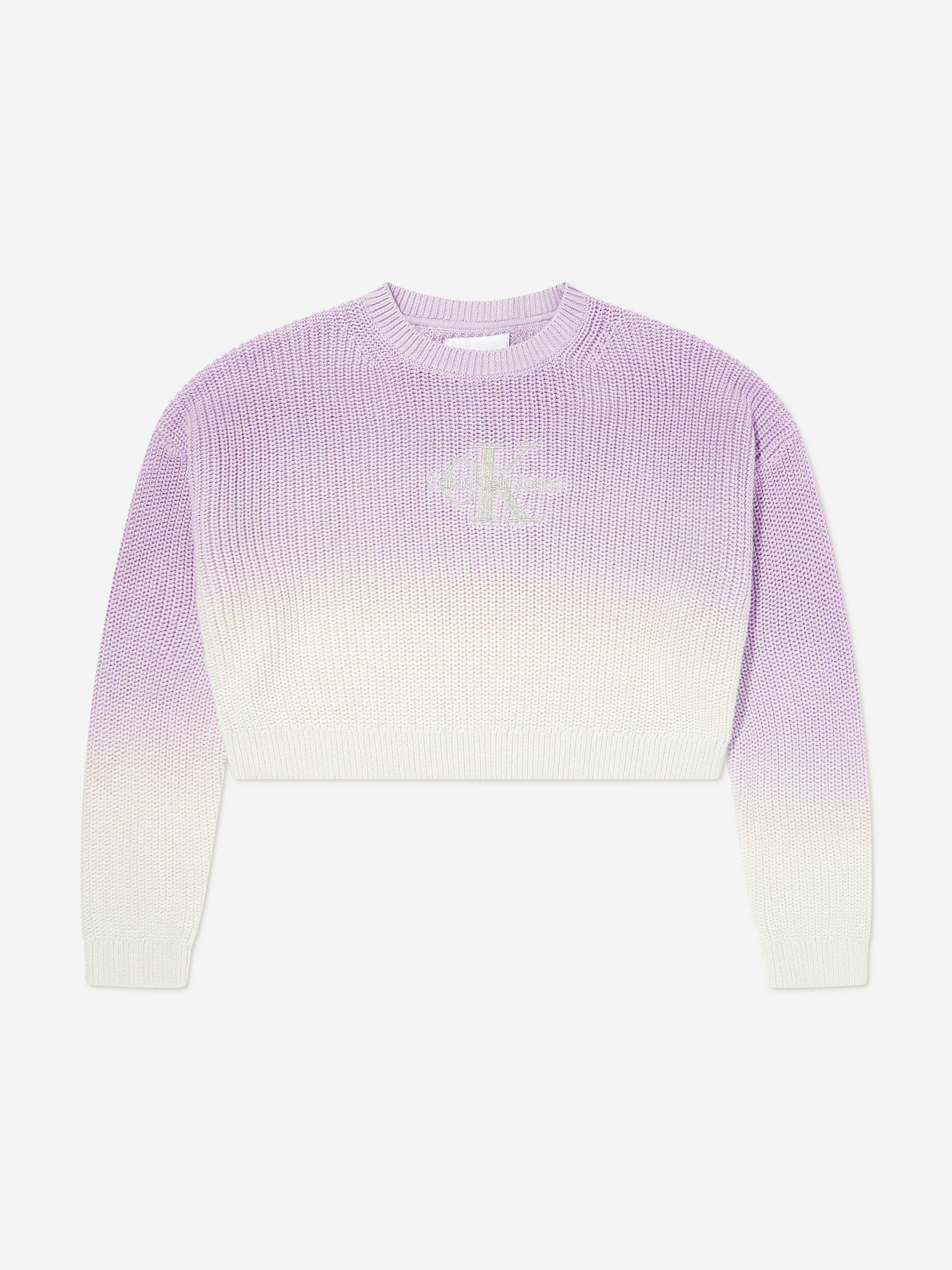 Calvin Klein Girls Purple Monogram Gradient Jumper In - 4 Yrs