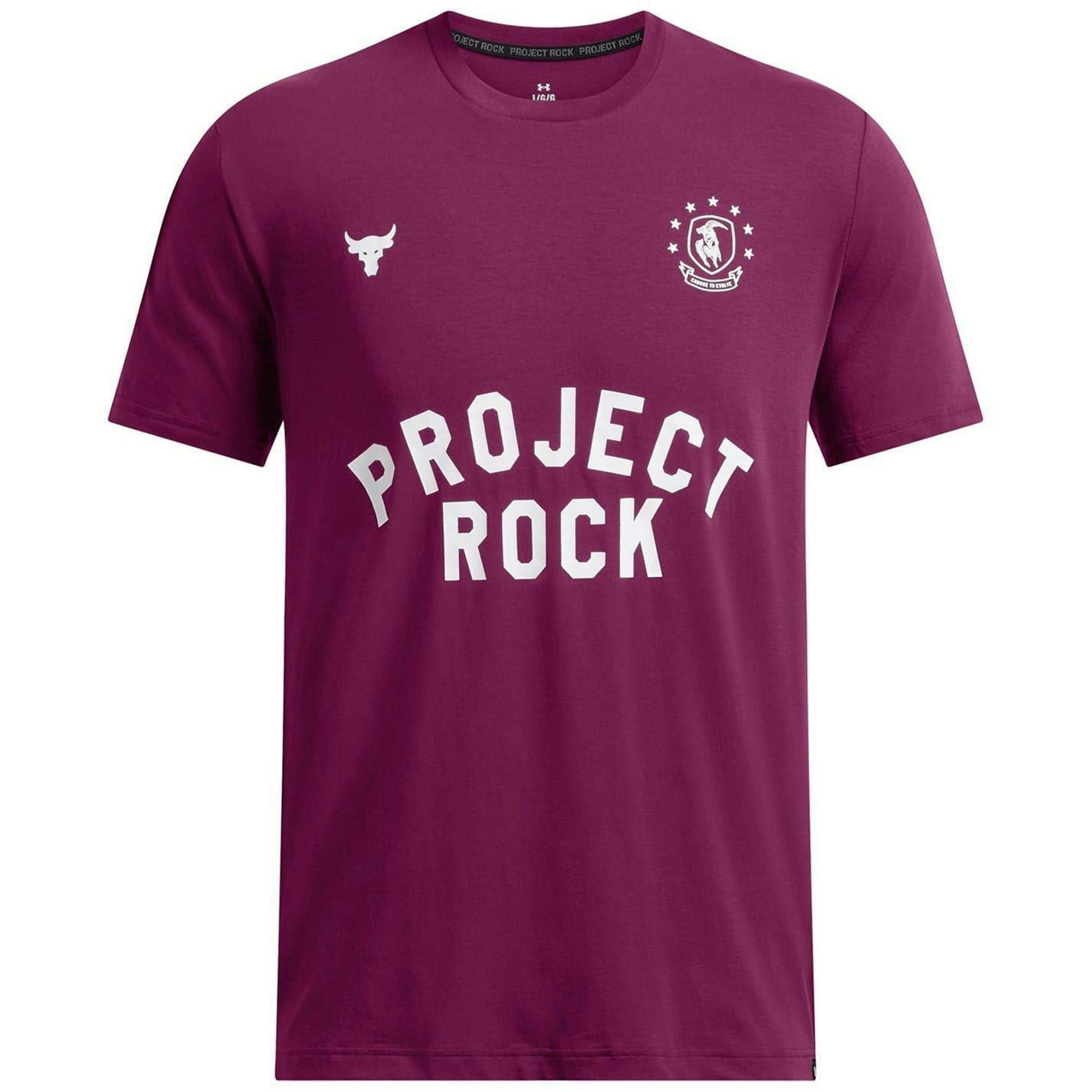 Under Armour Men's Purple Project Rock T-Shirt - S - 60% Cotton/40% Polyester