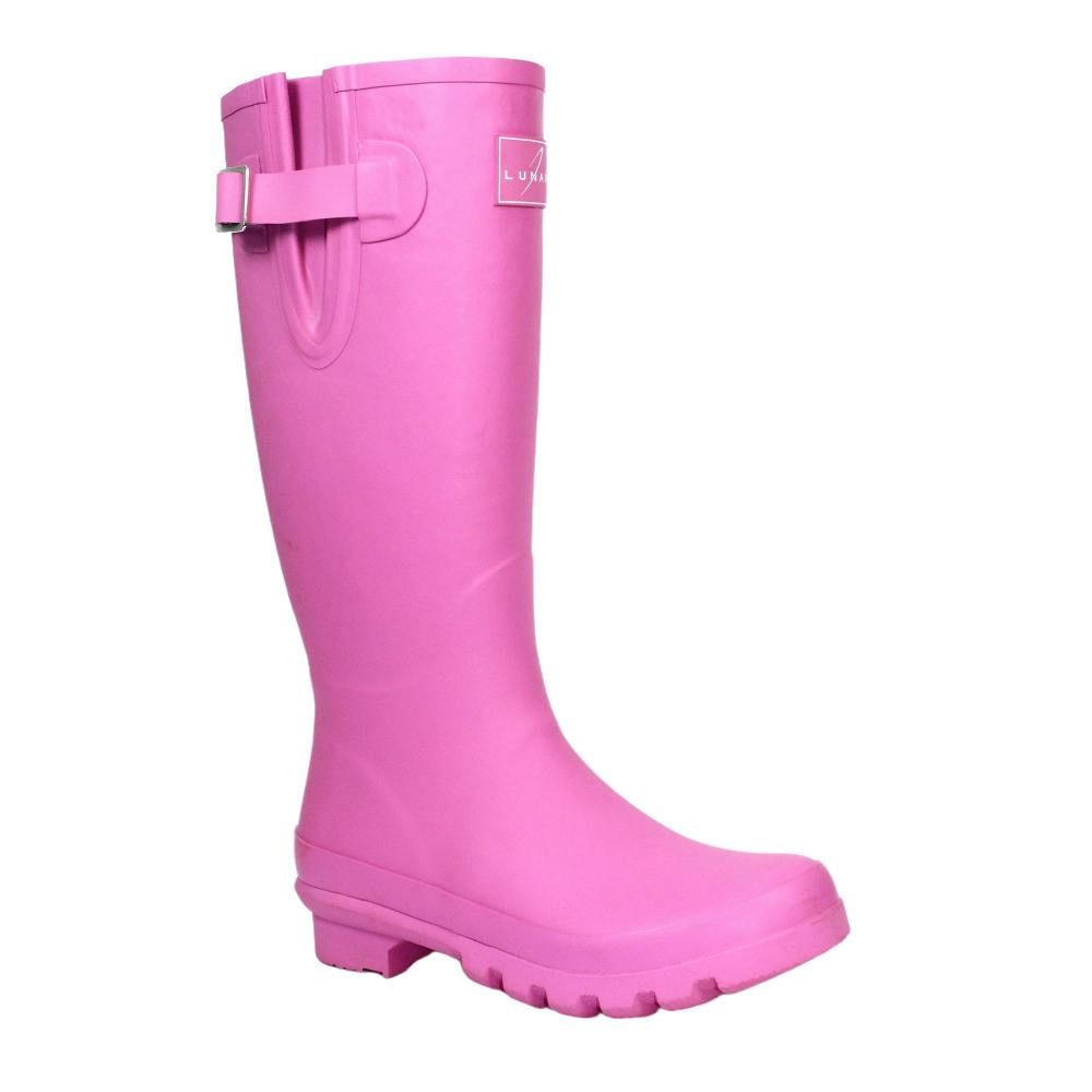 Lunar Women's Pink / Largo Rubber Wellington Boots - 8 Uk - 100% Mixed