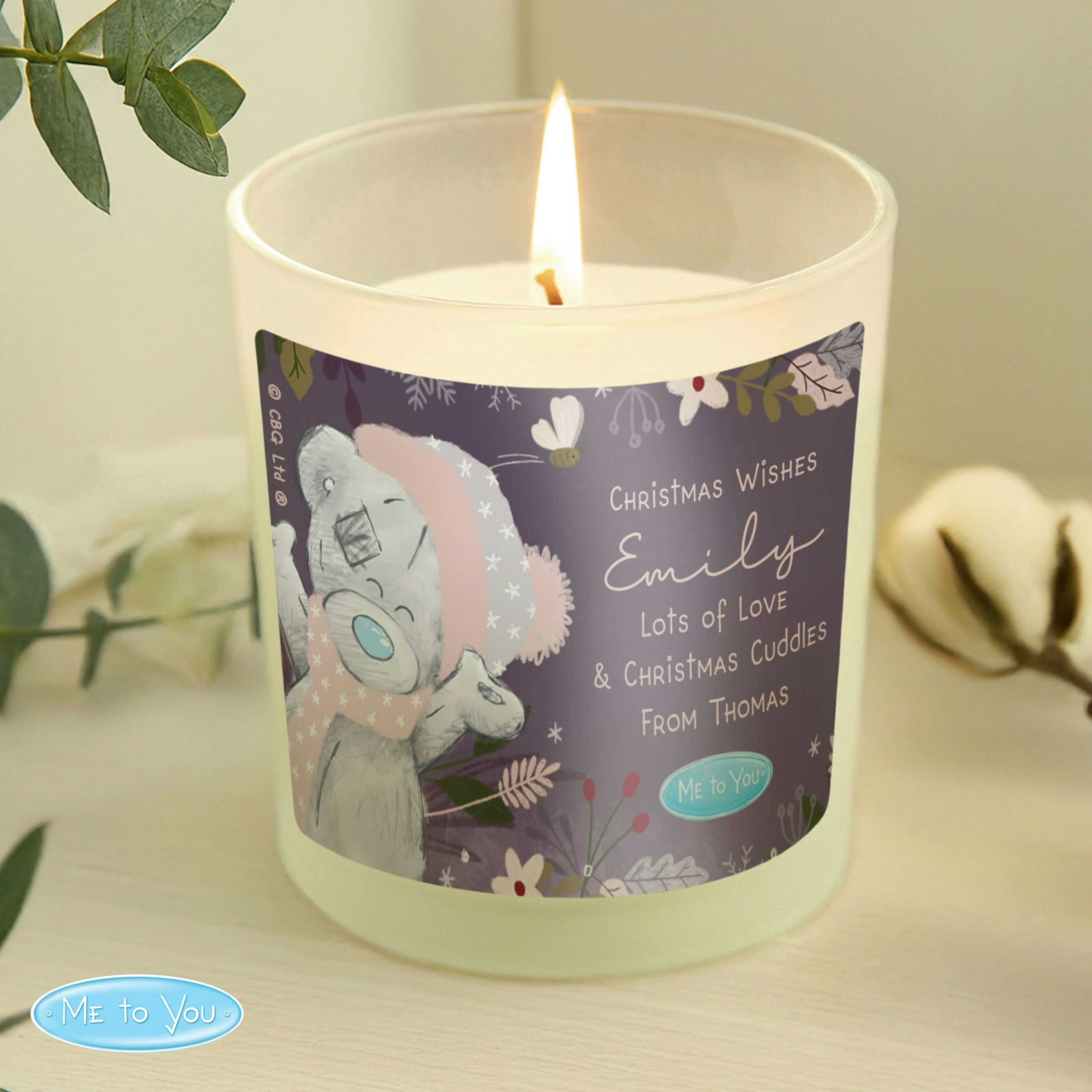 Rackhams Personalised Me To You Cosy Winter Candle Jar
