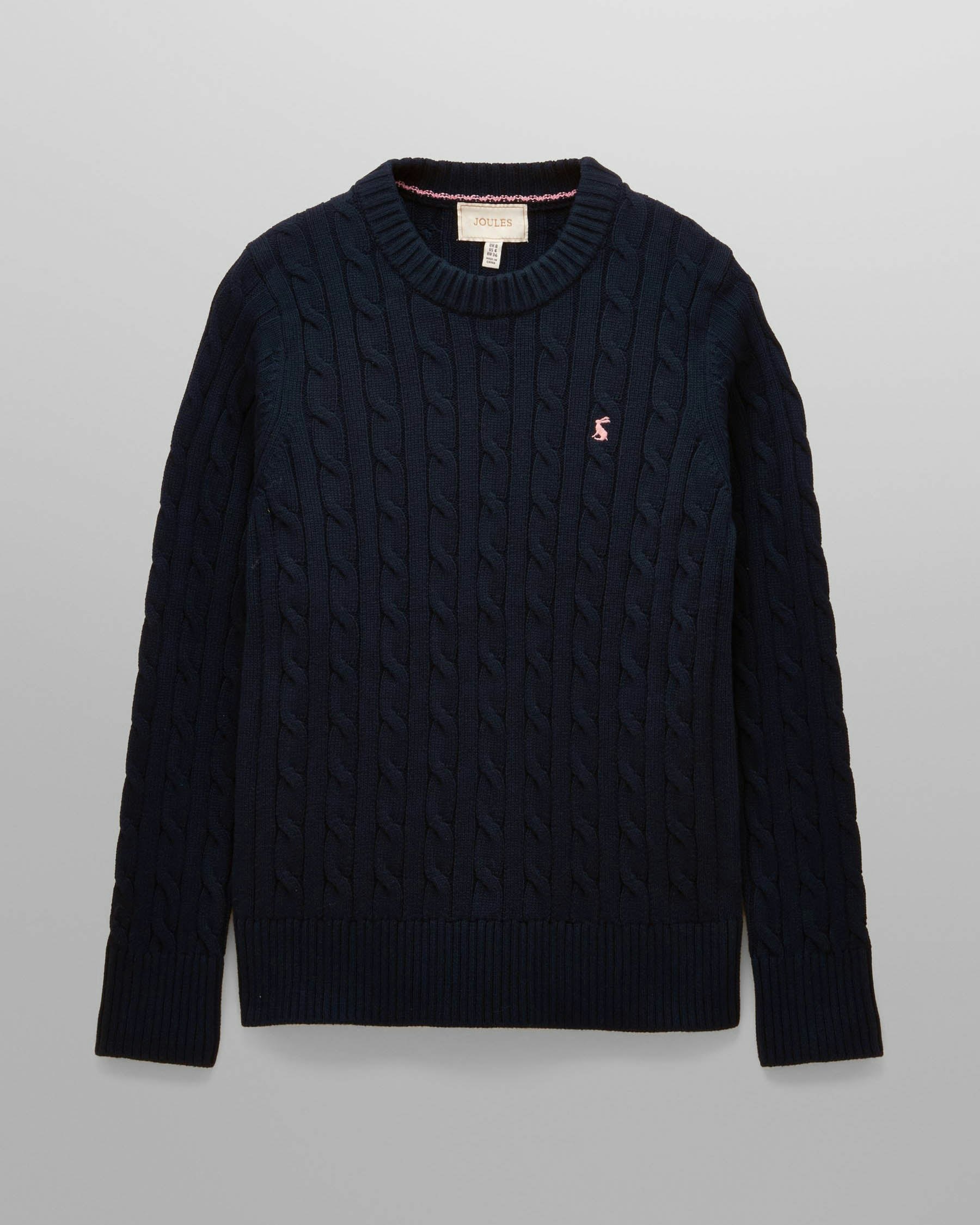 Cho Women's Joules Classic Cable Knit Jumper - Navy - Navy - Uk12 Eu40 Us8