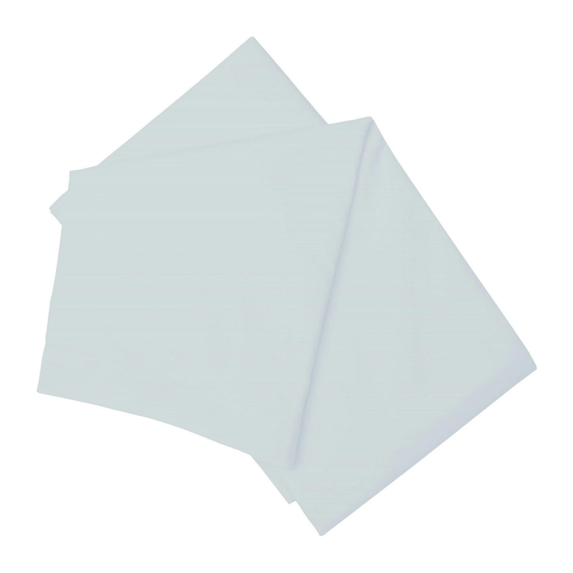 Belledorm Blue Easycare Percale Flat Sheet - Duck Egg - Duck Egg - Single - 50% Cotton/50% Polyester