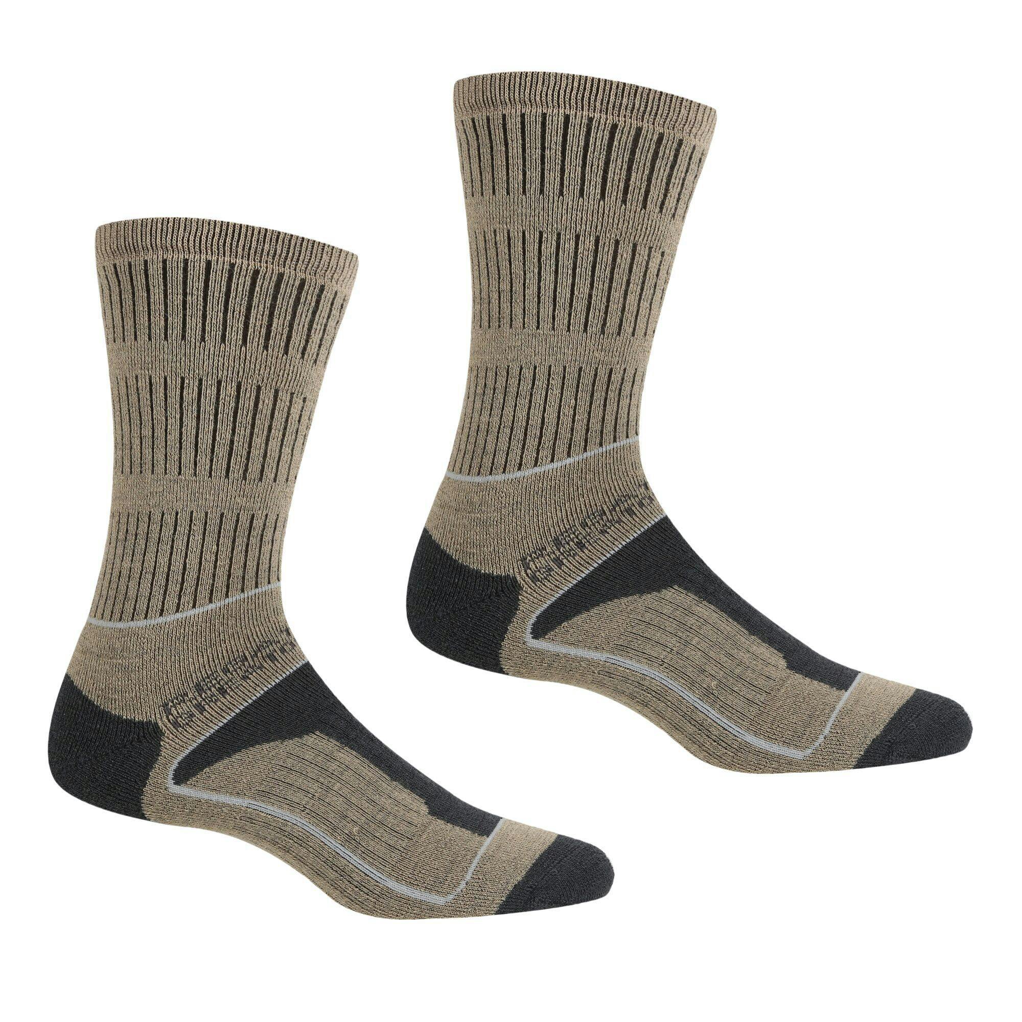 Regatta Women's Brown/Grey Samaris 3 Season Boot Socks - Moccasin /Briar - Moccasin /Briar - 3 Uk-5 Uk