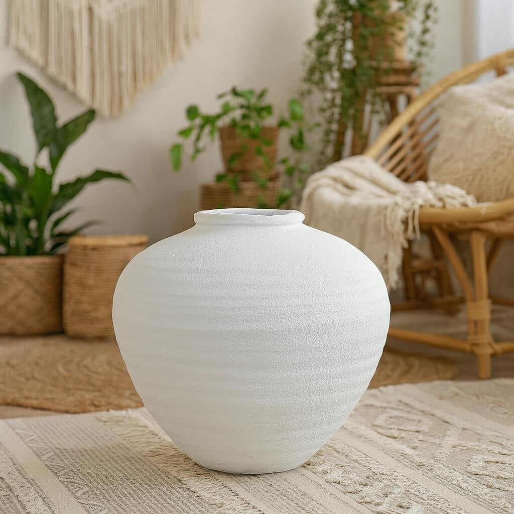 Rackhams White Sagebloom Matt Textured Ceramic Vase