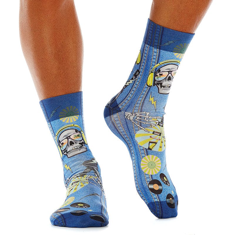 Jemsox Men's Green Jeans Rock Novelty Socks | Edgy Style & Chill Fit